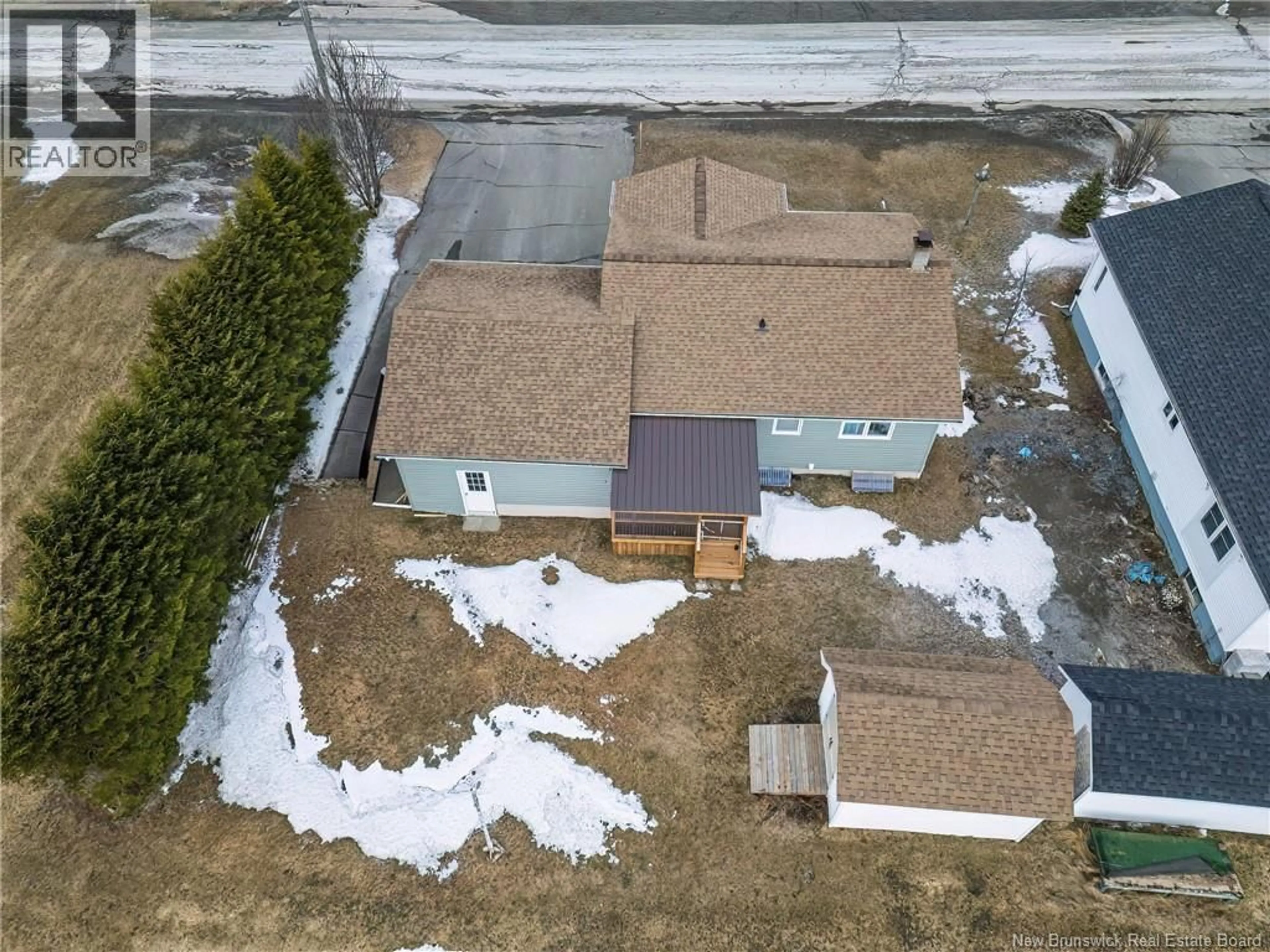 A pic from outside/outdoor area/front of a property/back of a property/a pic from drone, street for 124 DRUMMOND STATION ROAD, Drummond New Brunswick E3Y1W3