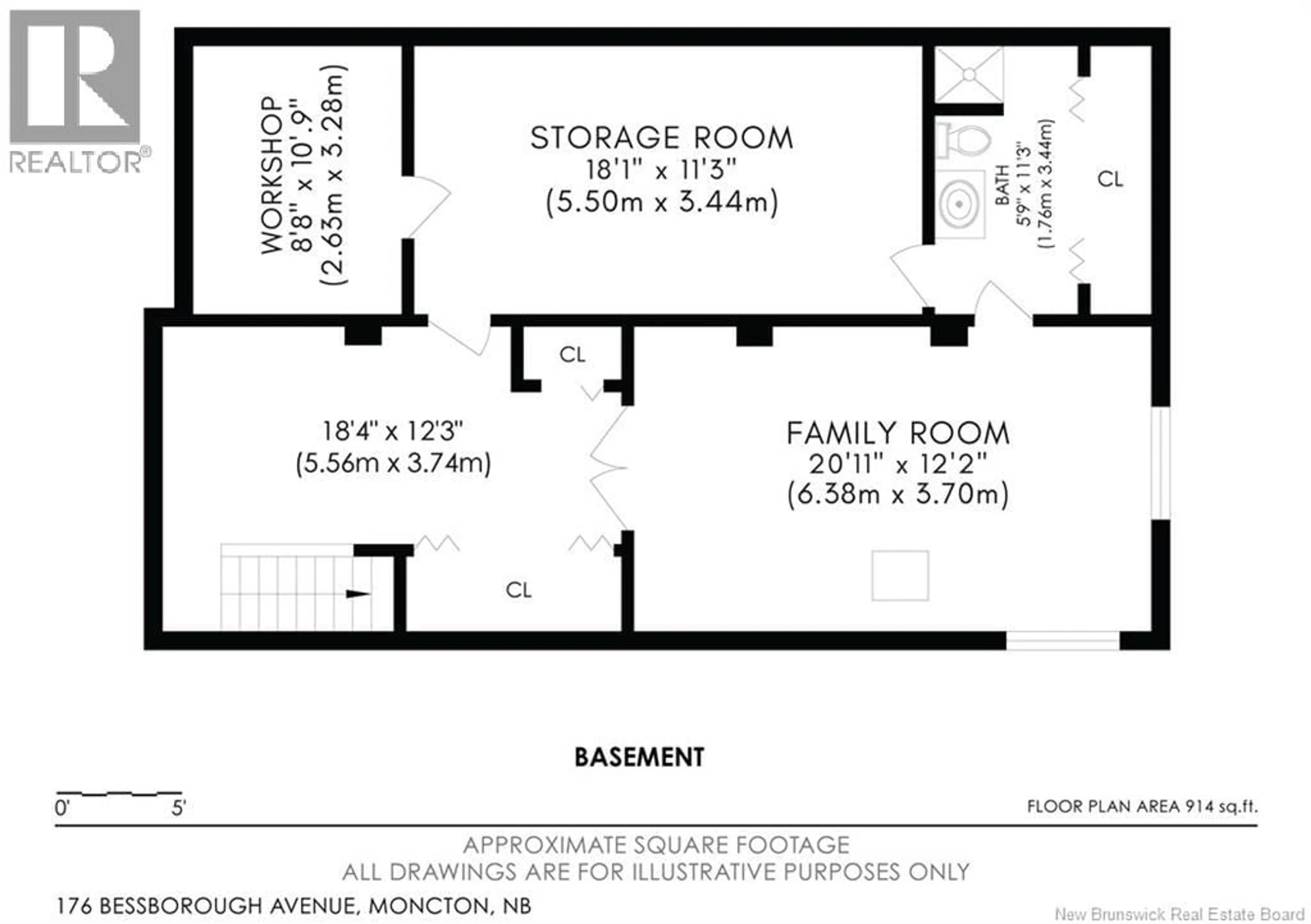 Floor plan for 176 BESSBOROUGH AVENUE, Moncton New Brunswick E1E1R1