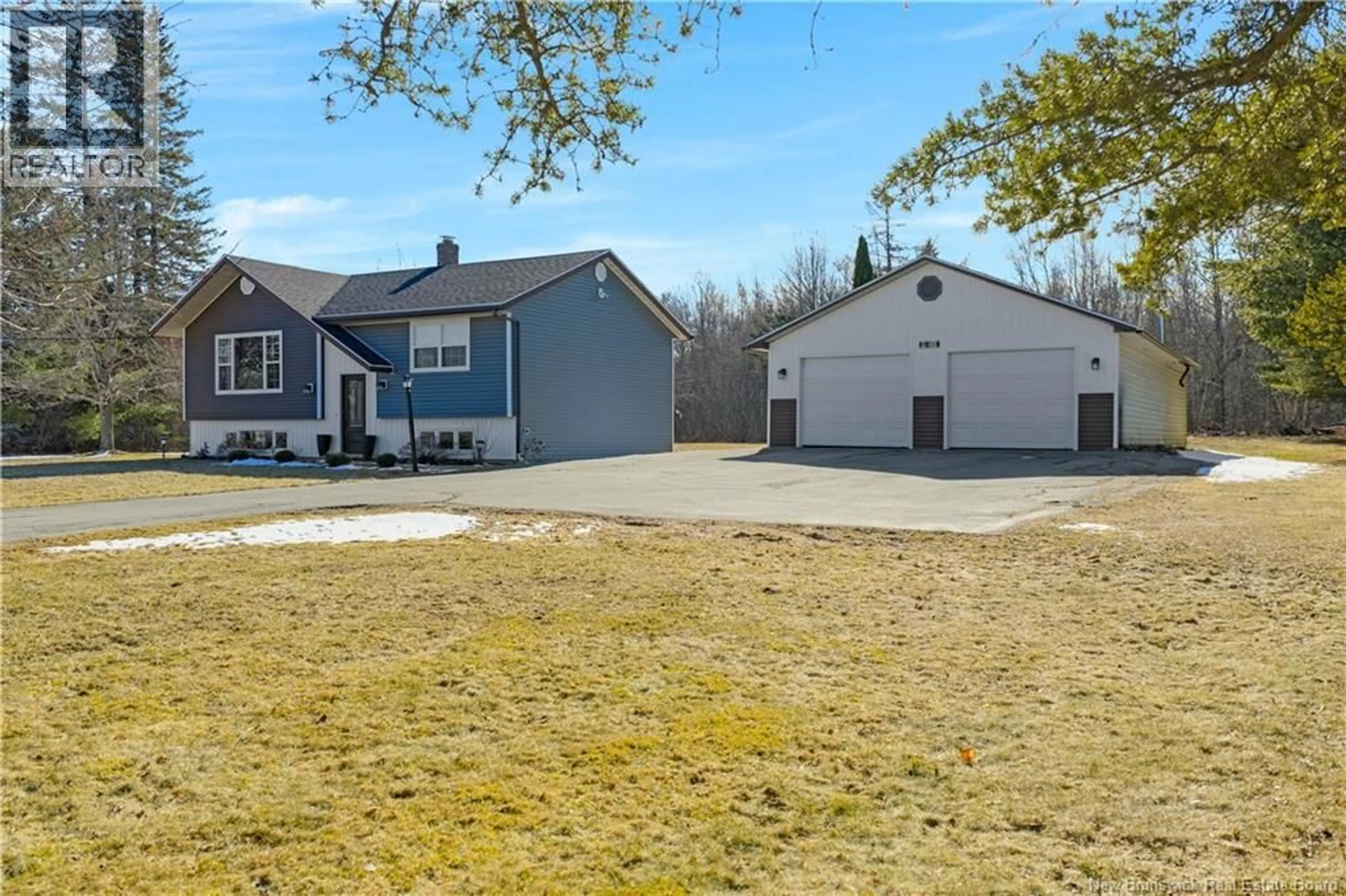 A pic from outside/outdoor area/front of a property/back of a property/a pic from drone, street for 9250 ROUTE 3, Old Ridge New Brunswick E3L4X3