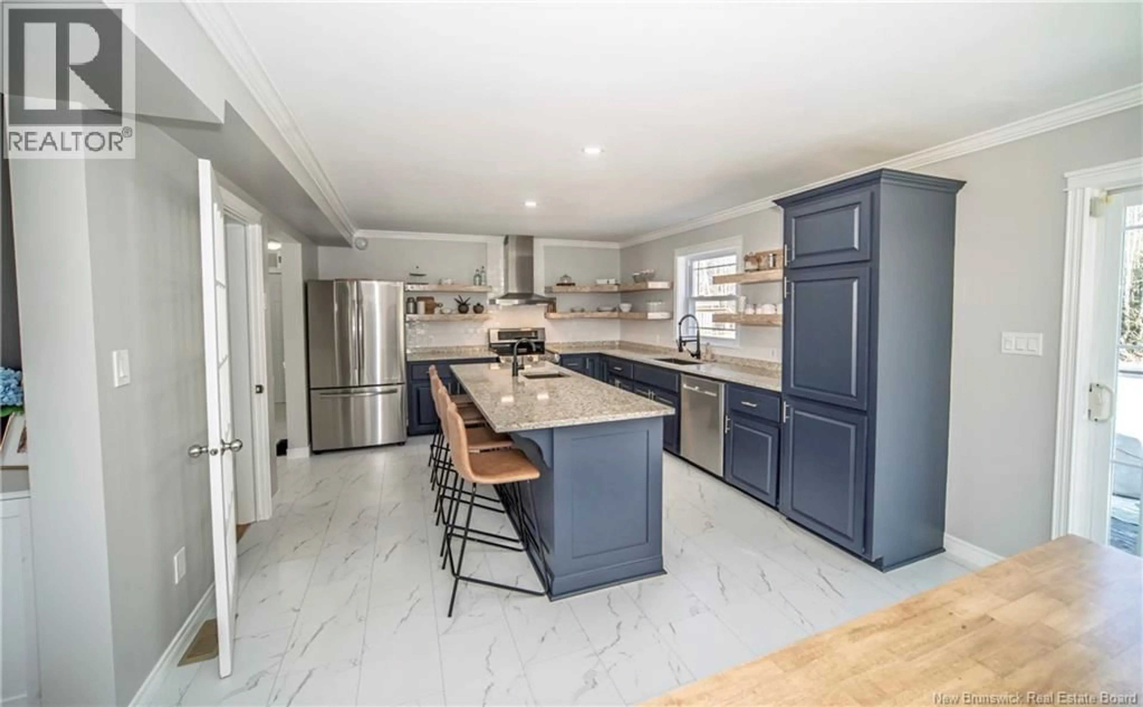 Open concept kitchen, ceramic/tile floor for 17 COLTON DRIVE, Haneytown New Brunswick E2V0E6