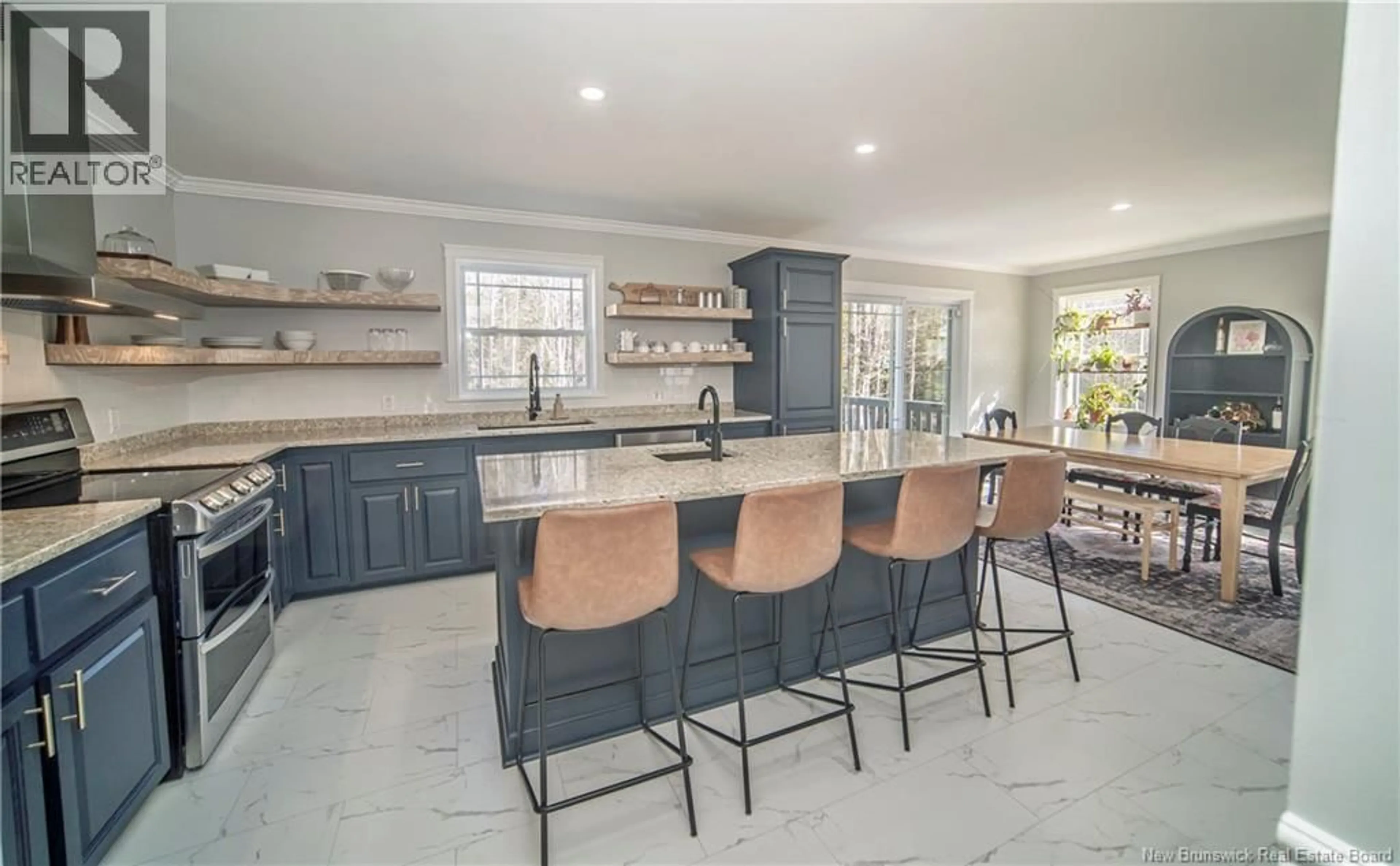 Open concept kitchen, ceramic/tile floor for 17 COLTON DRIVE, Haneytown New Brunswick E2V0E6