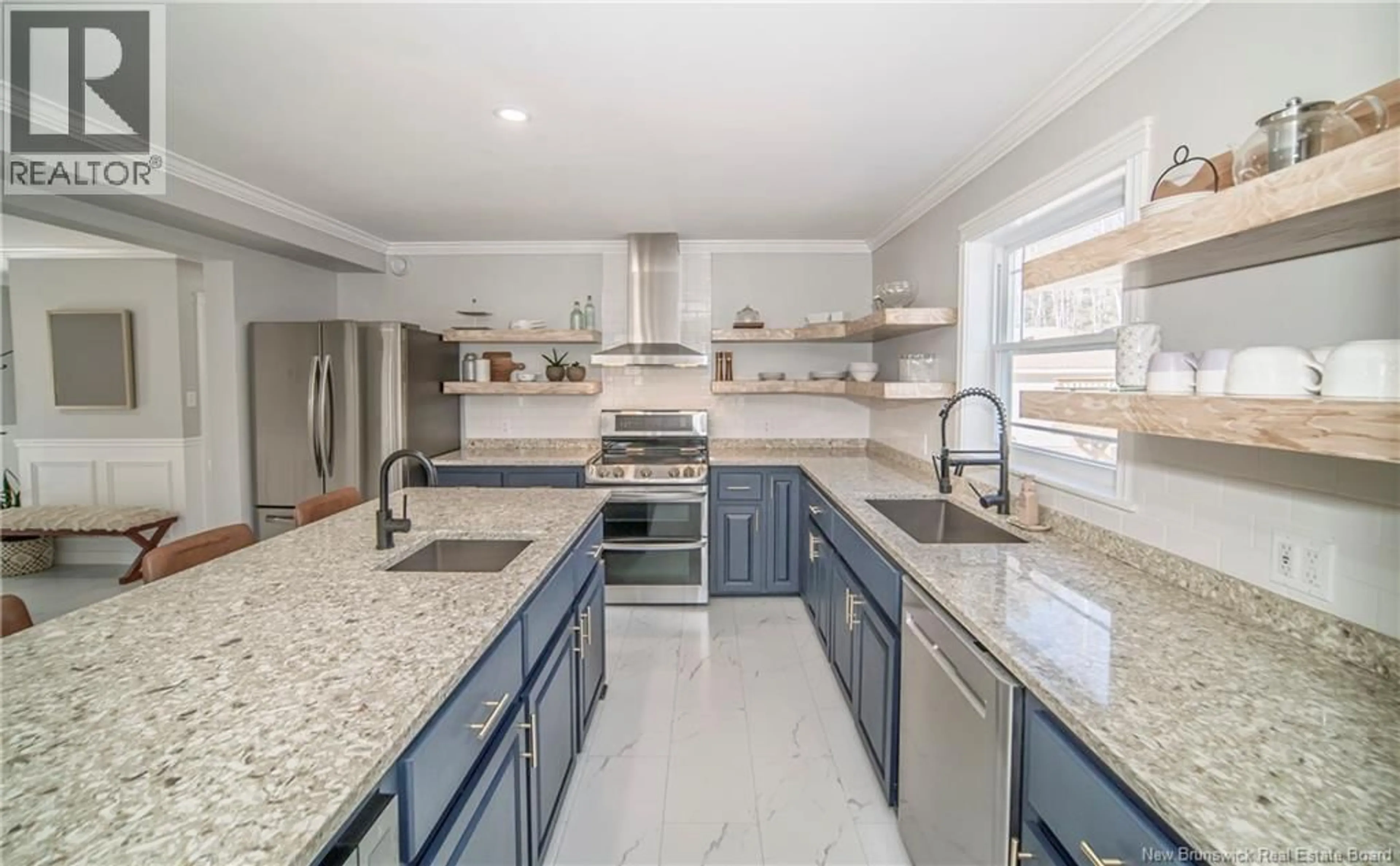 Open concept kitchen, ceramic/tile floor for 17 COLTON DRIVE, Haneytown New Brunswick E2V0E6