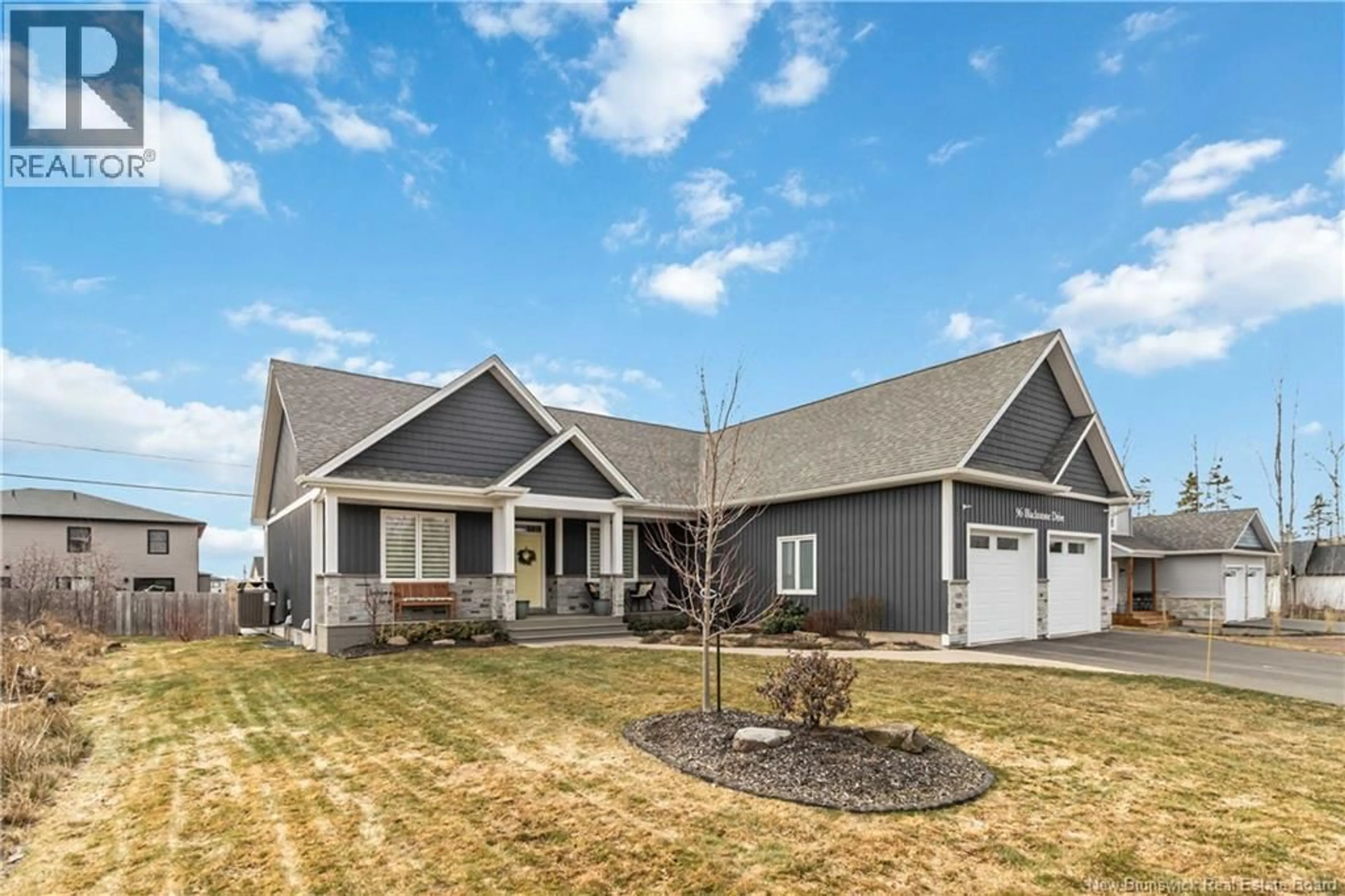 Home with vinyl exterior material, street for 96 BLACKSTONE DRIVE, Moncton New Brunswick E1G0X8