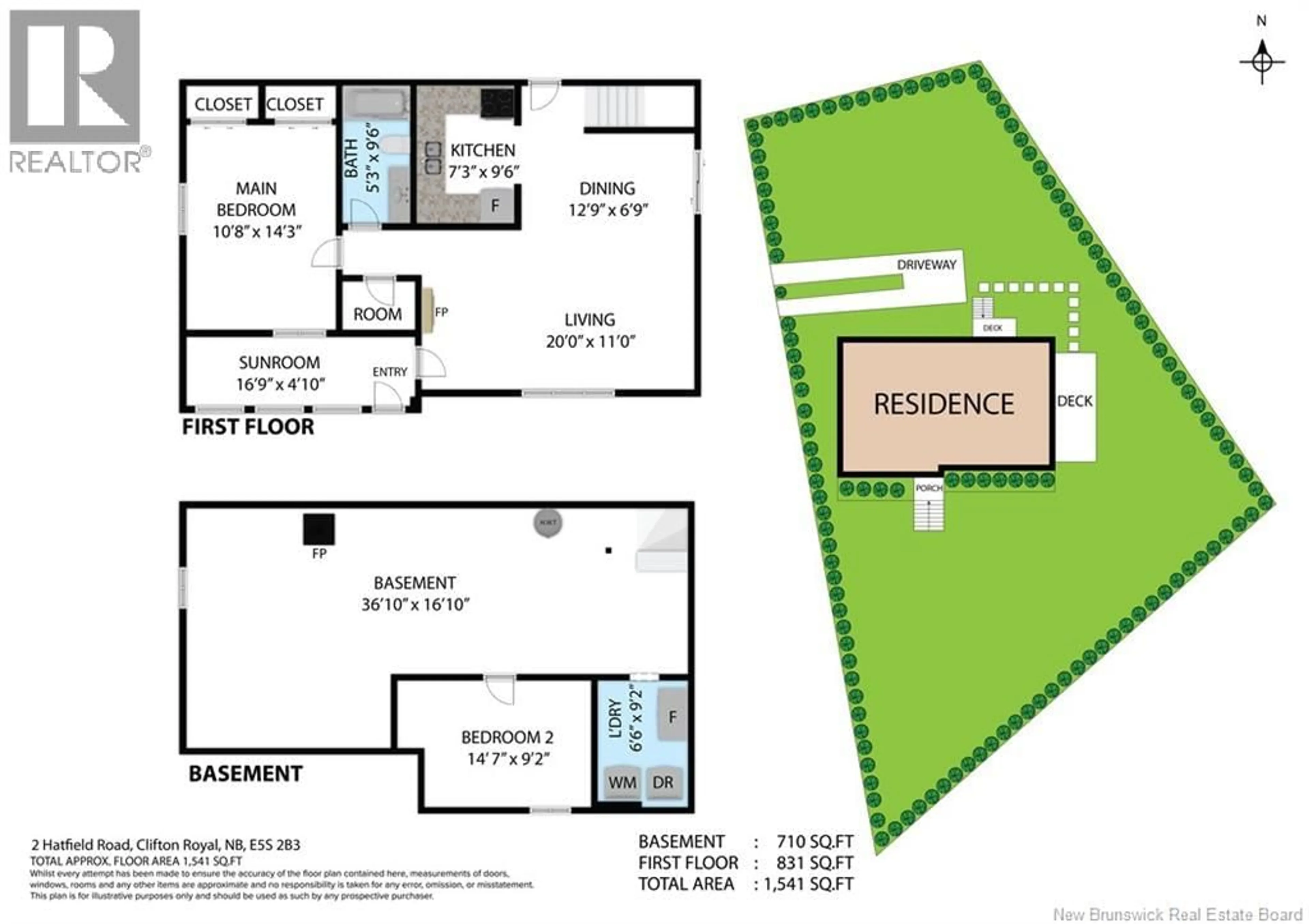 Floor plan for 2 HATFIELD ROAD, Clifton Royal New Brunswick E5S2A8