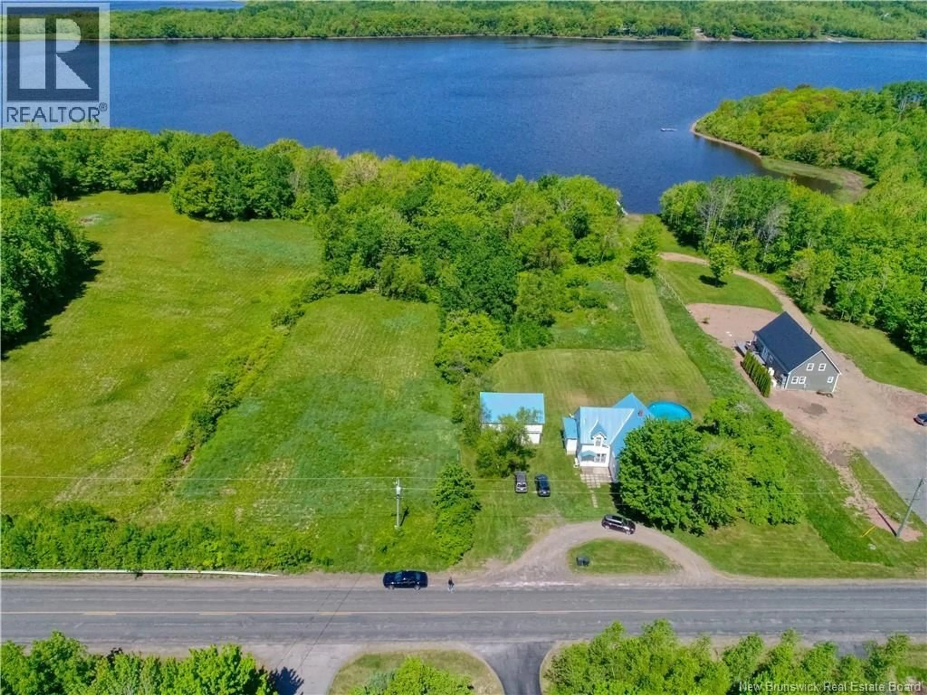 A pic from outside/outdoor area/front of a property/back of a property/a pic from drone, water/lake/river/ocean view for 852 ROUTE 710, Codys New Brunswick E4C1B8