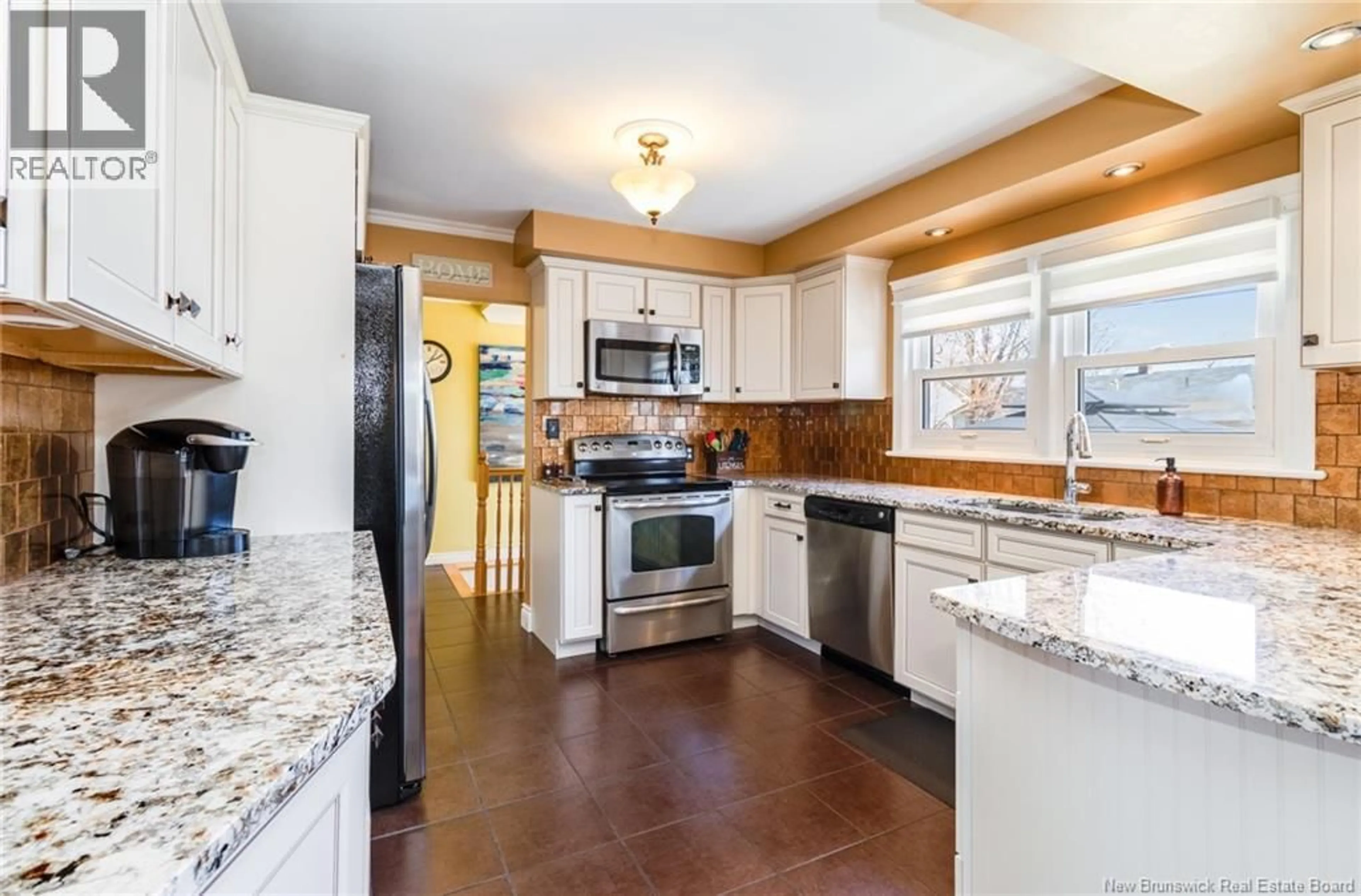 Open concept kitchen, ceramic/tile floor for 204 WILLOW AVENUE, Fredericton New Brunswick E3A2E4