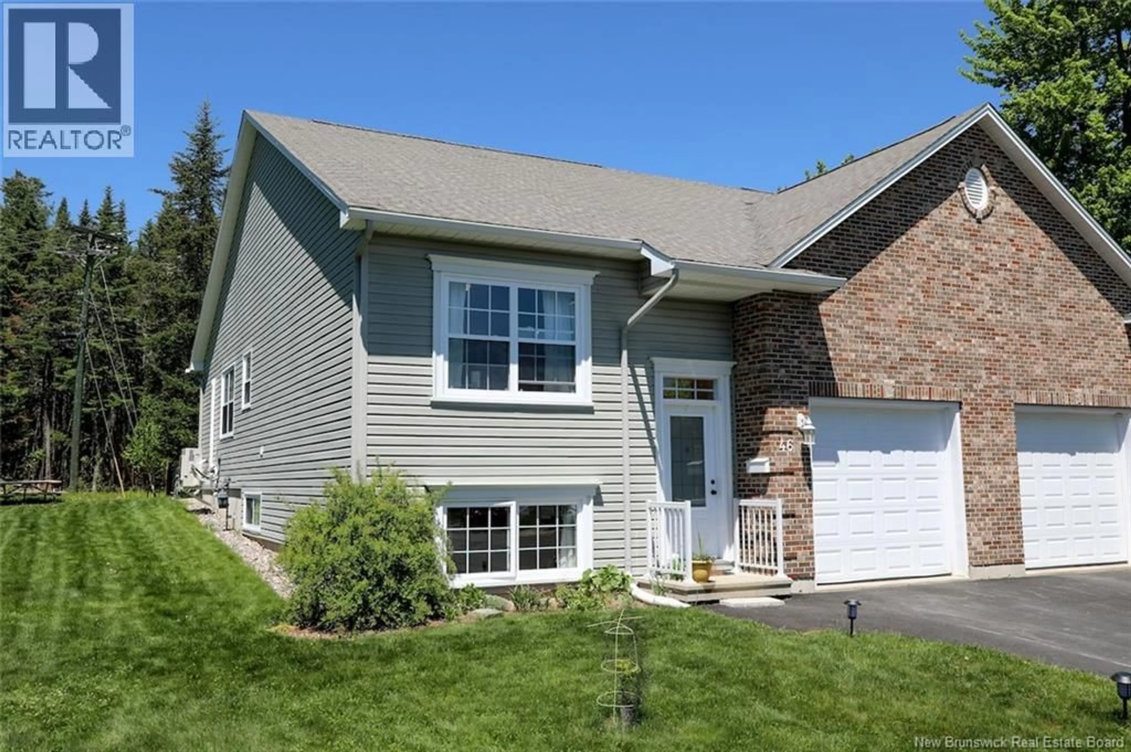 Home with vinyl exterior material, street for 46 MILLRIDGE LANE, Marysville New Brunswick E3A0S7