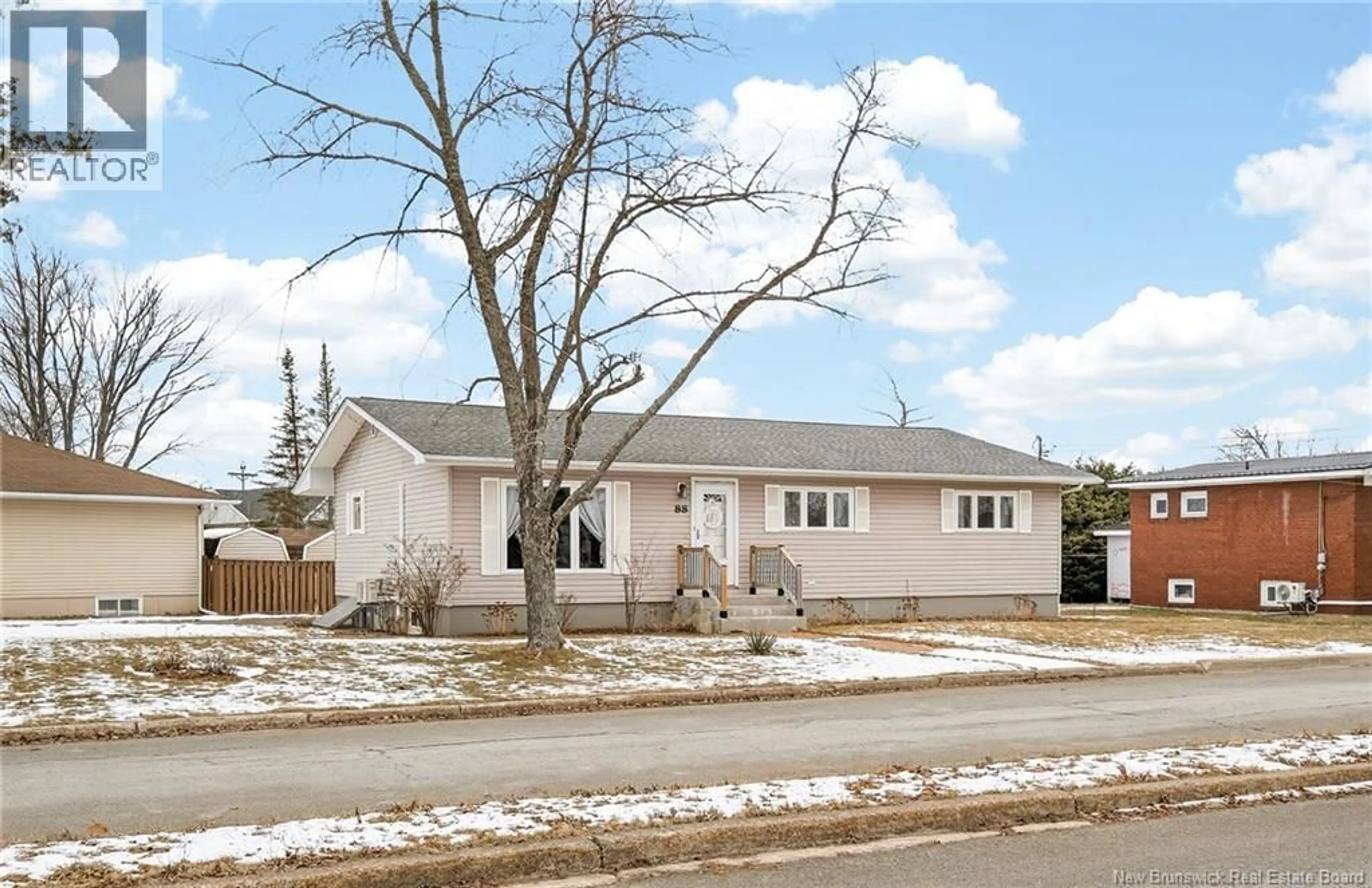 Home with vinyl exterior material, street for 88 MASTERS ROAD, Moncton New Brunswick E1A4S3