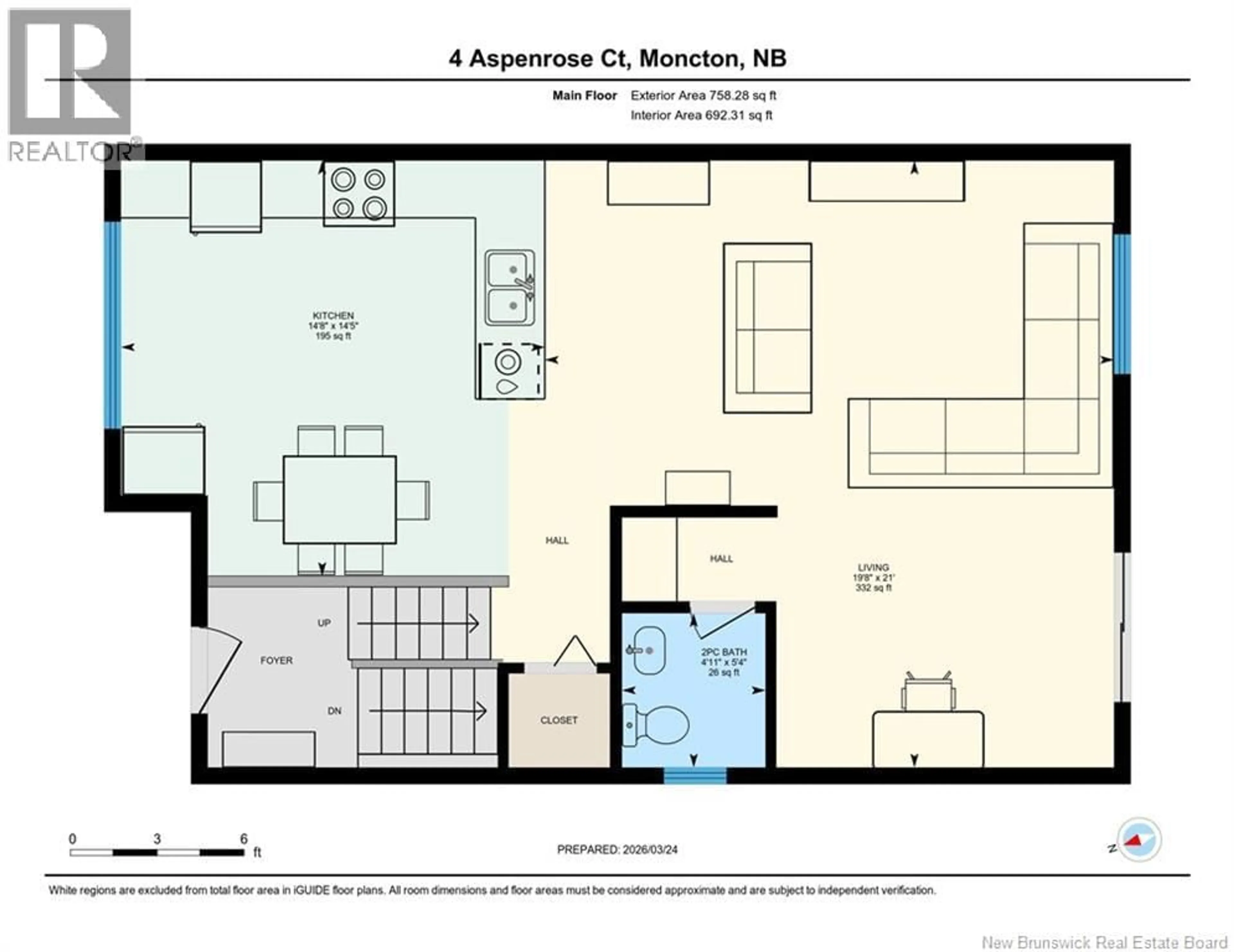 Floor plan for 4 ASPENROSE COURT, Moncton New Brunswick E1G0G6