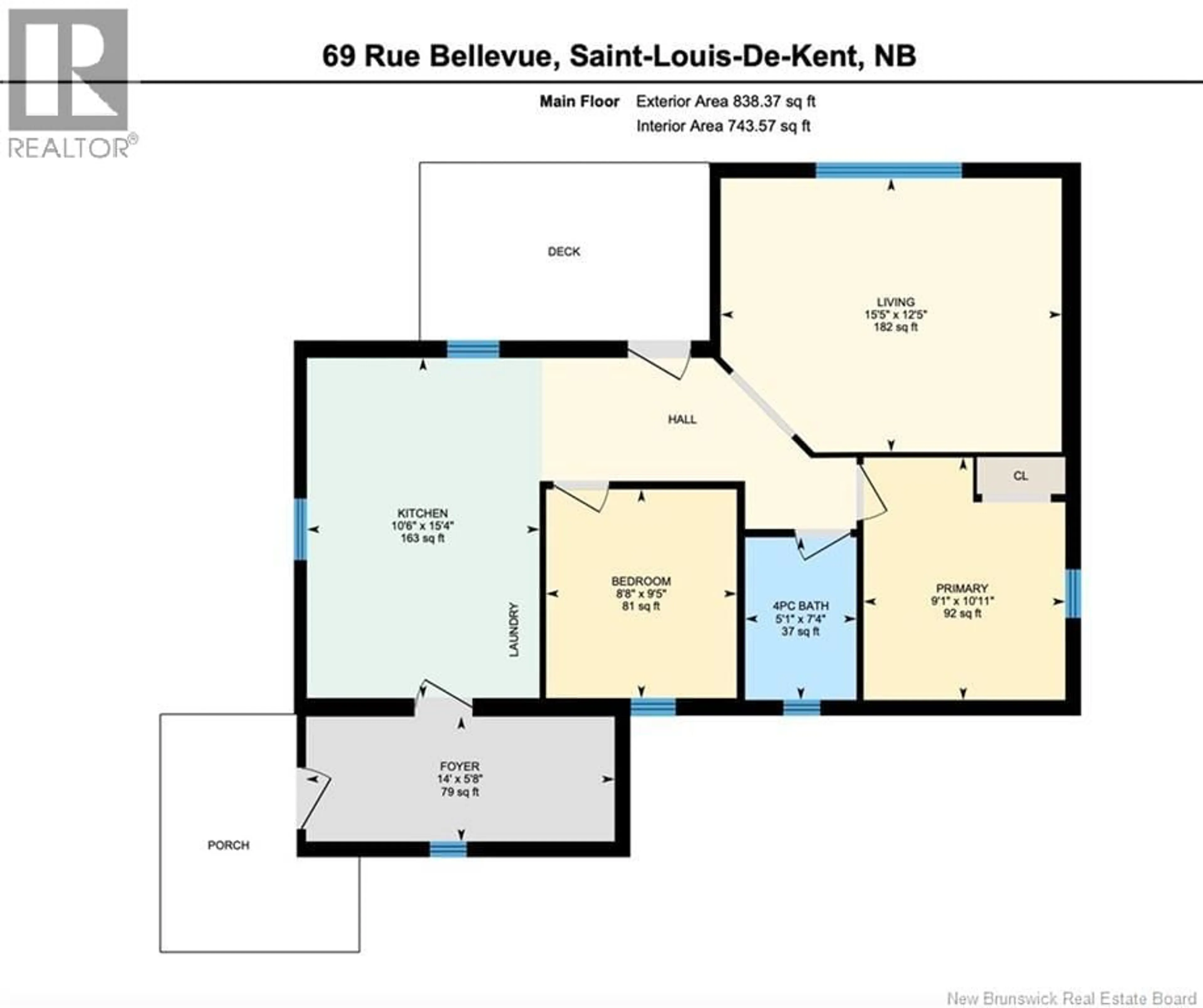 Floor plan for 69 BELLEVUE, Saint-Louis-De-Kent New Brunswick E4X1C2