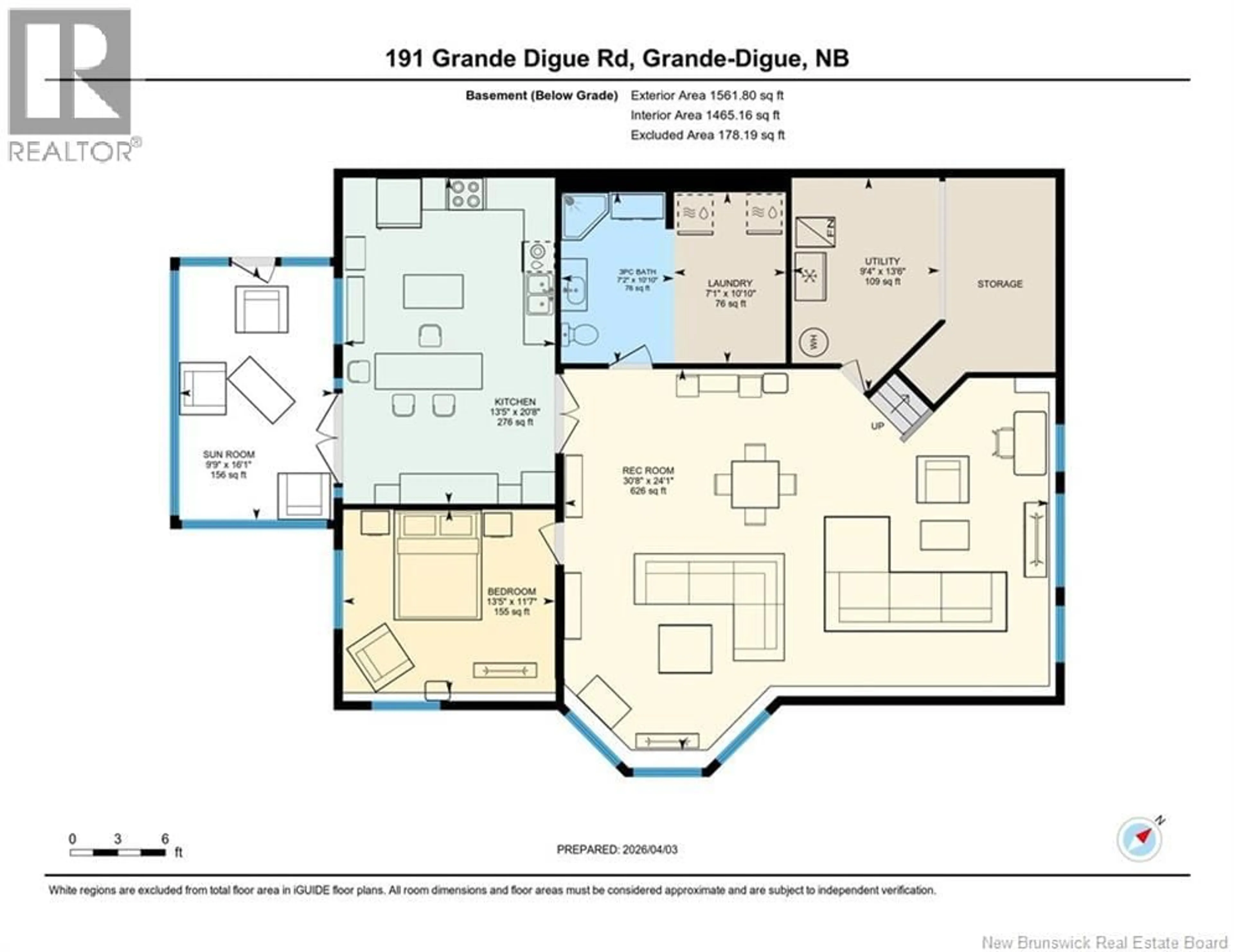 Floor plan for 191 GRANDE-DIGUE ROAD, Grande-Digue New Brunswick E4R4L3