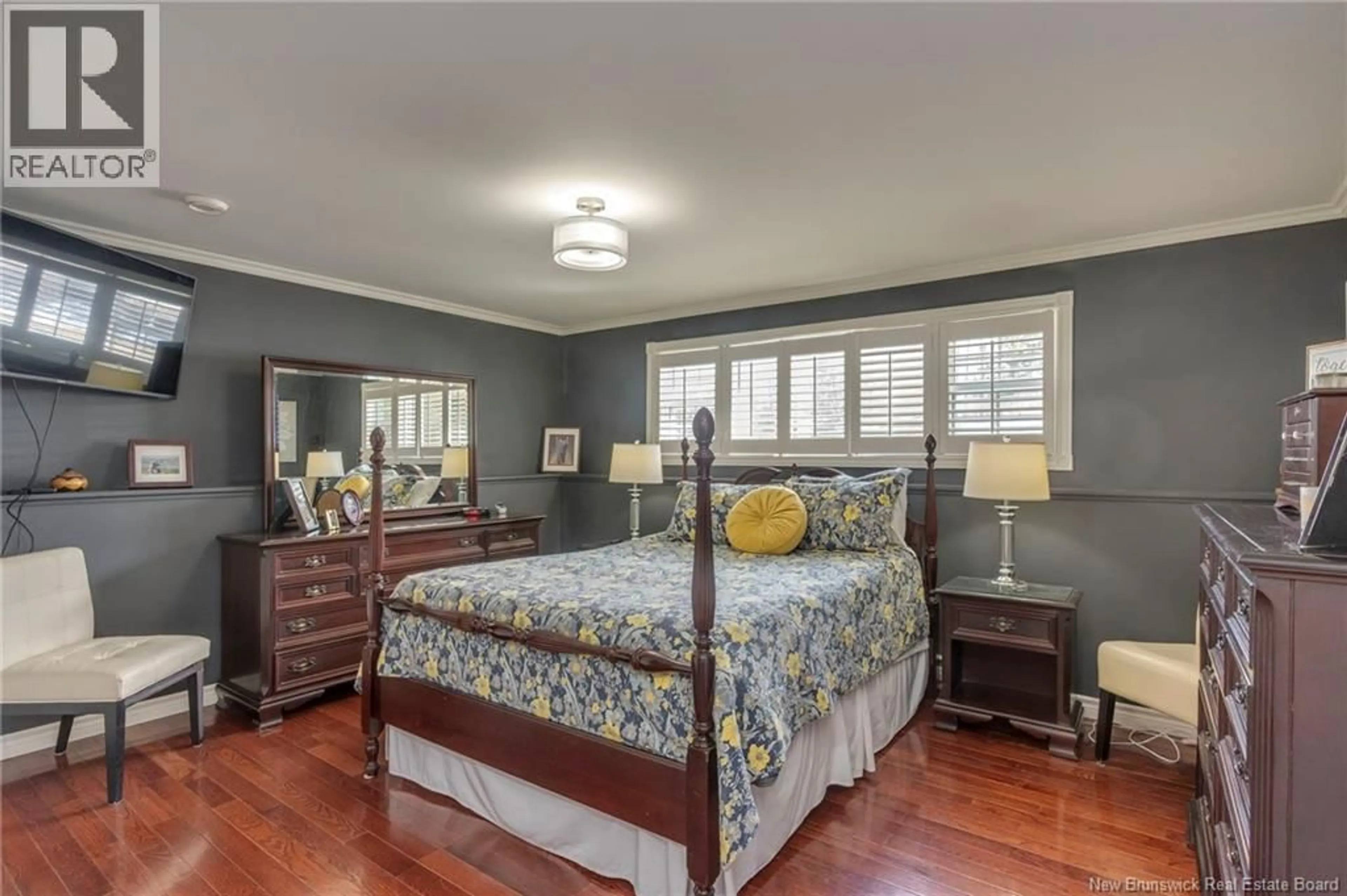 Bedroom with bed, wood/laminate floor for 42 RAYMOND STREET, Hampton New Brunswick E5N5J8