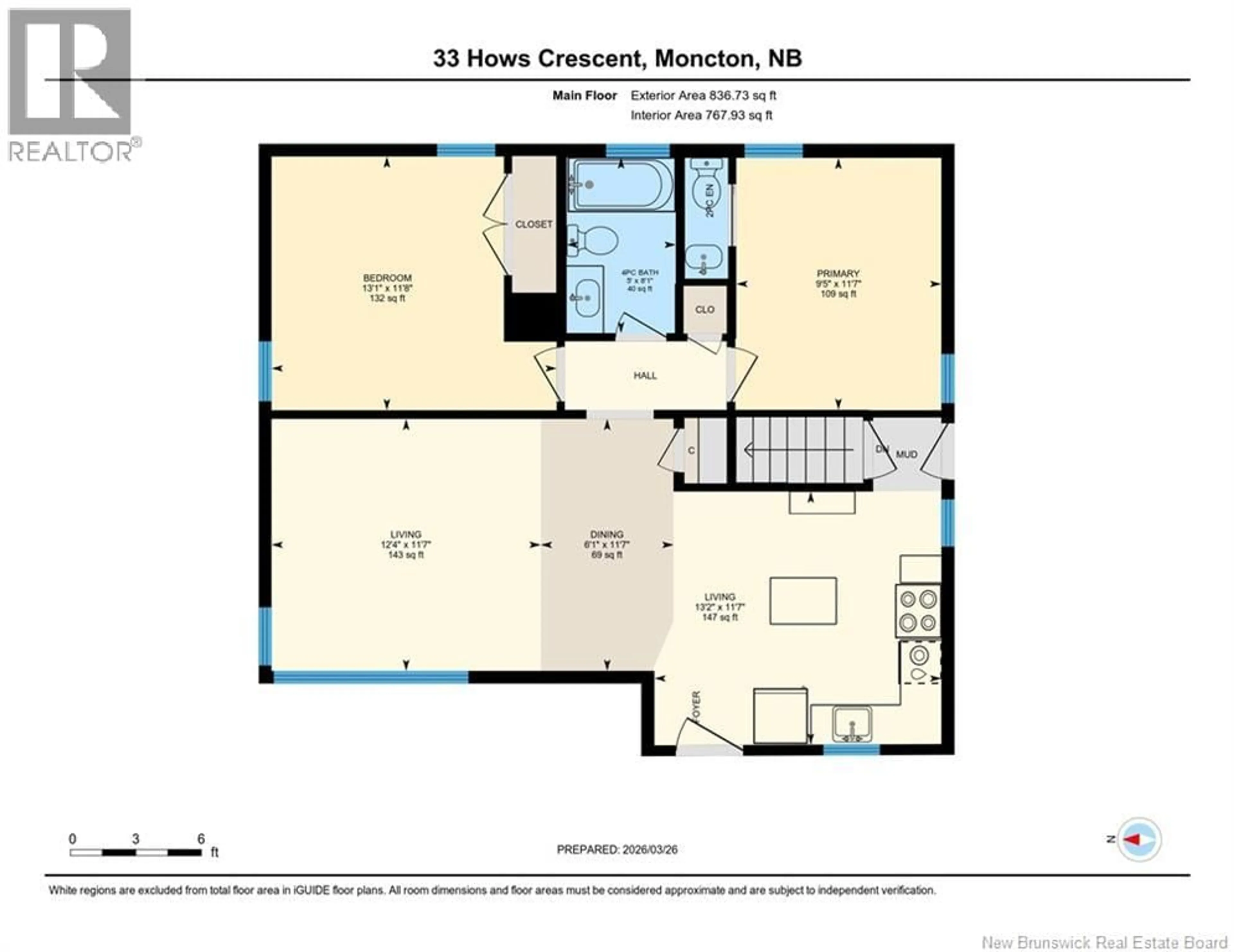 Floor plan for 33 HOWS CRESCENT, Moncton New Brunswick E1E1S9