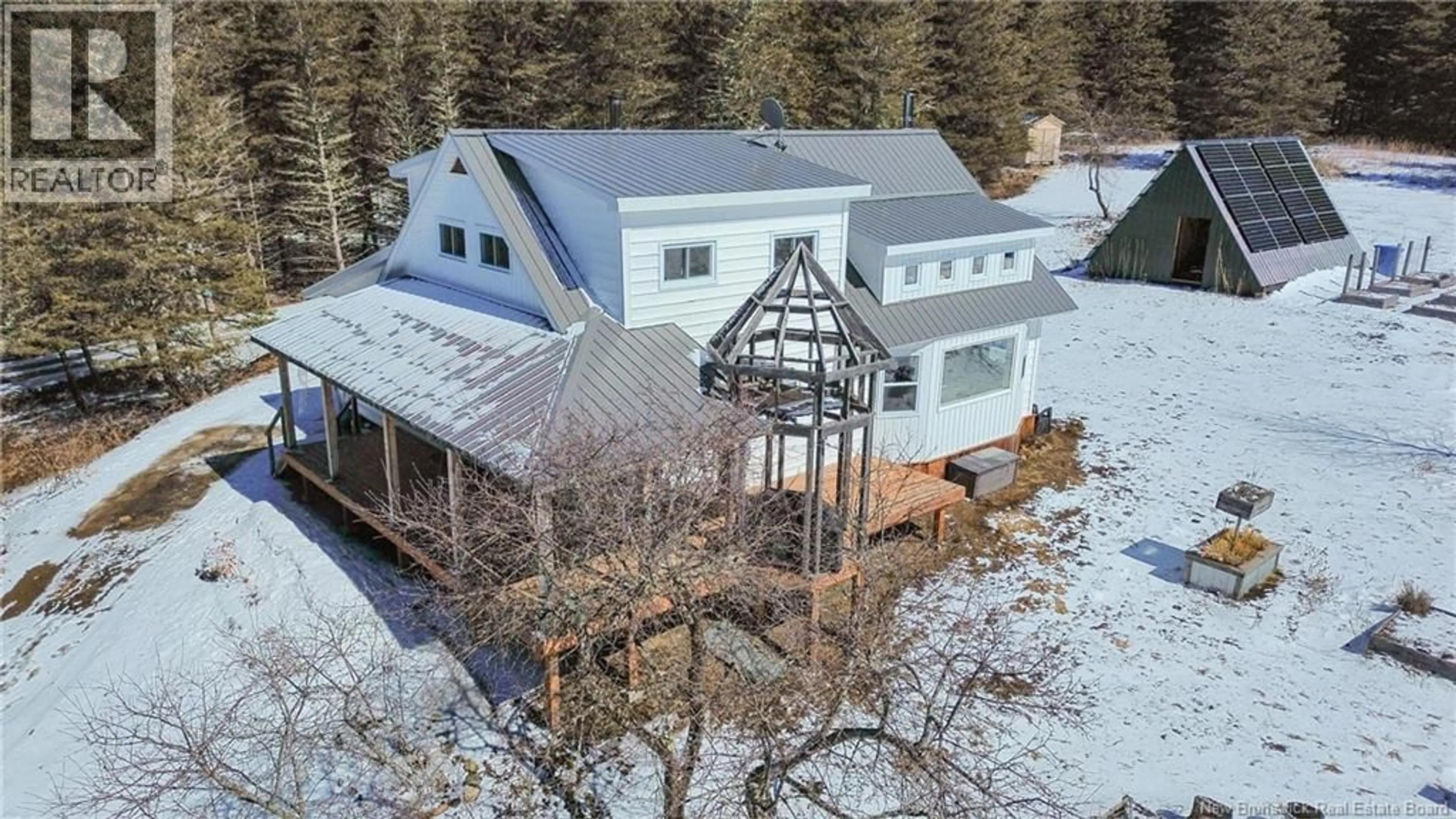 A pic from outside/outdoor area/front of a property/back of a property/a pic from drone, building for 95 SOUTH KNOWLESVILLE ROAD, Knowlesville New Brunswick E7L1B1