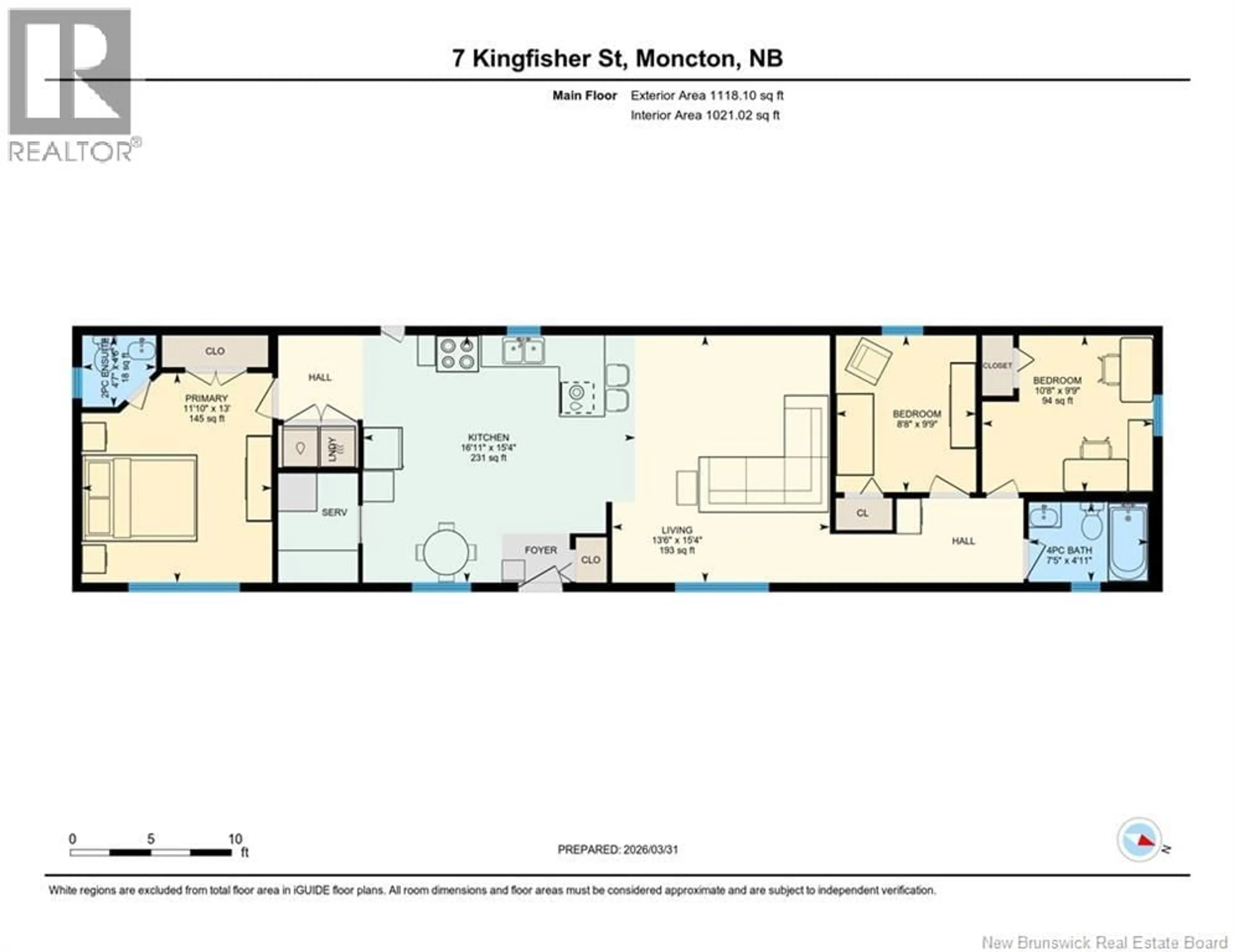 Floor plan for 7 KINGFISHER STREET, Moncton New Brunswick E1H2X8