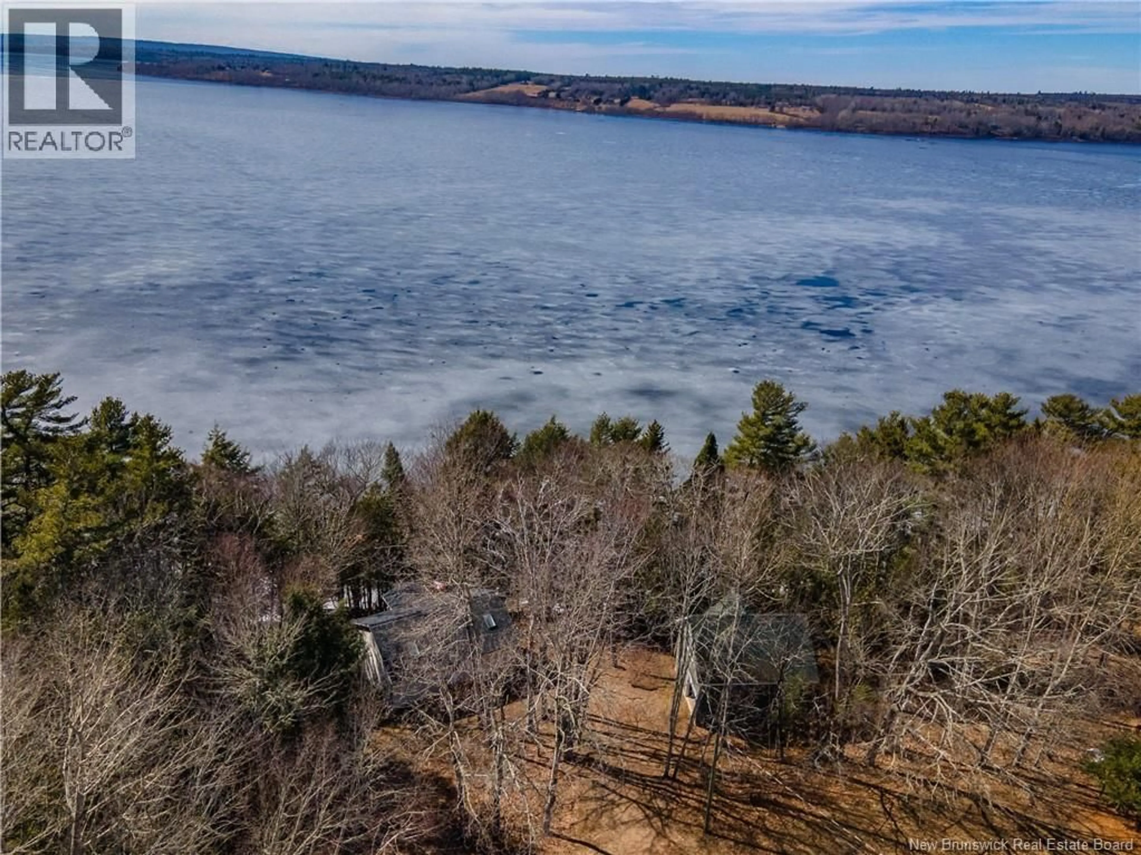 A pic from outside/outdoor area/front of a property/back of a property/a pic from drone, water/lake/river/ocean view for 16 PHYLLIS LANE, Wickham New Brunswick E5T1L3