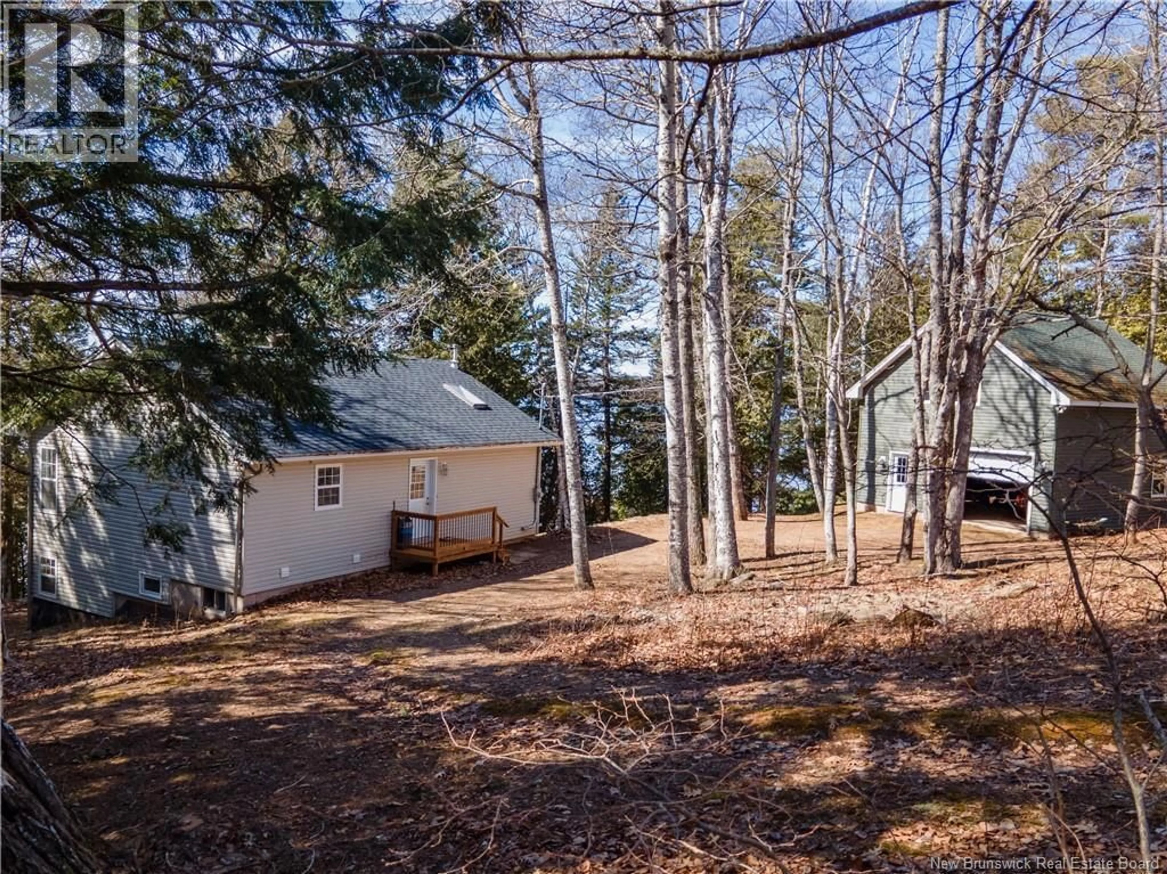 A pic from outside/outdoor area/front of a property/back of a property/a pic from drone, forest/trees view for 16 PHYLLIS LANE, Wickham New Brunswick E5T1L3
