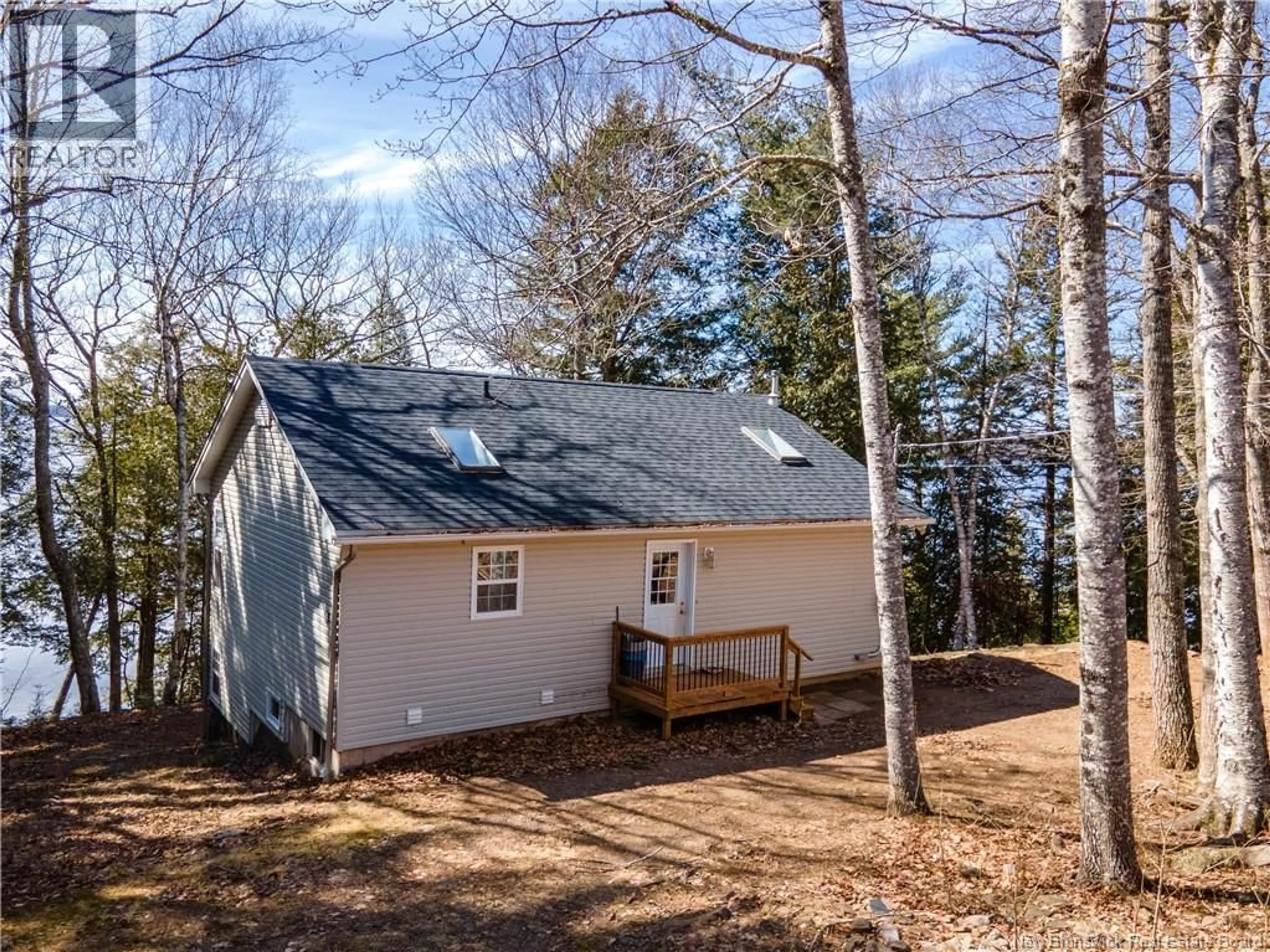 A pic from outside/outdoor area/front of a property/back of a property/a pic from drone, water/lake/river/ocean view for 16 PHYLLIS LANE, Wickham New Brunswick E5T1L3