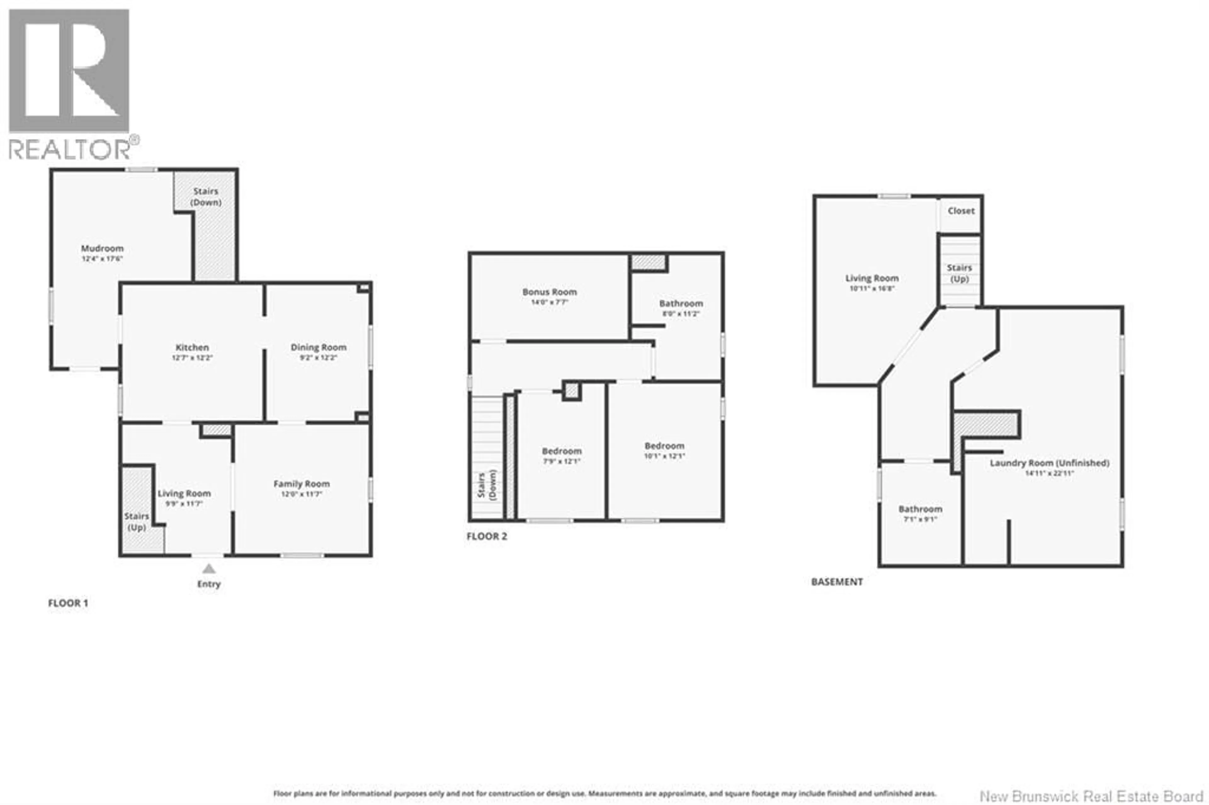 Floor plan for 257 CLEMENTS DRIVE, Nashwaaksis New Brunswick E3G7A9