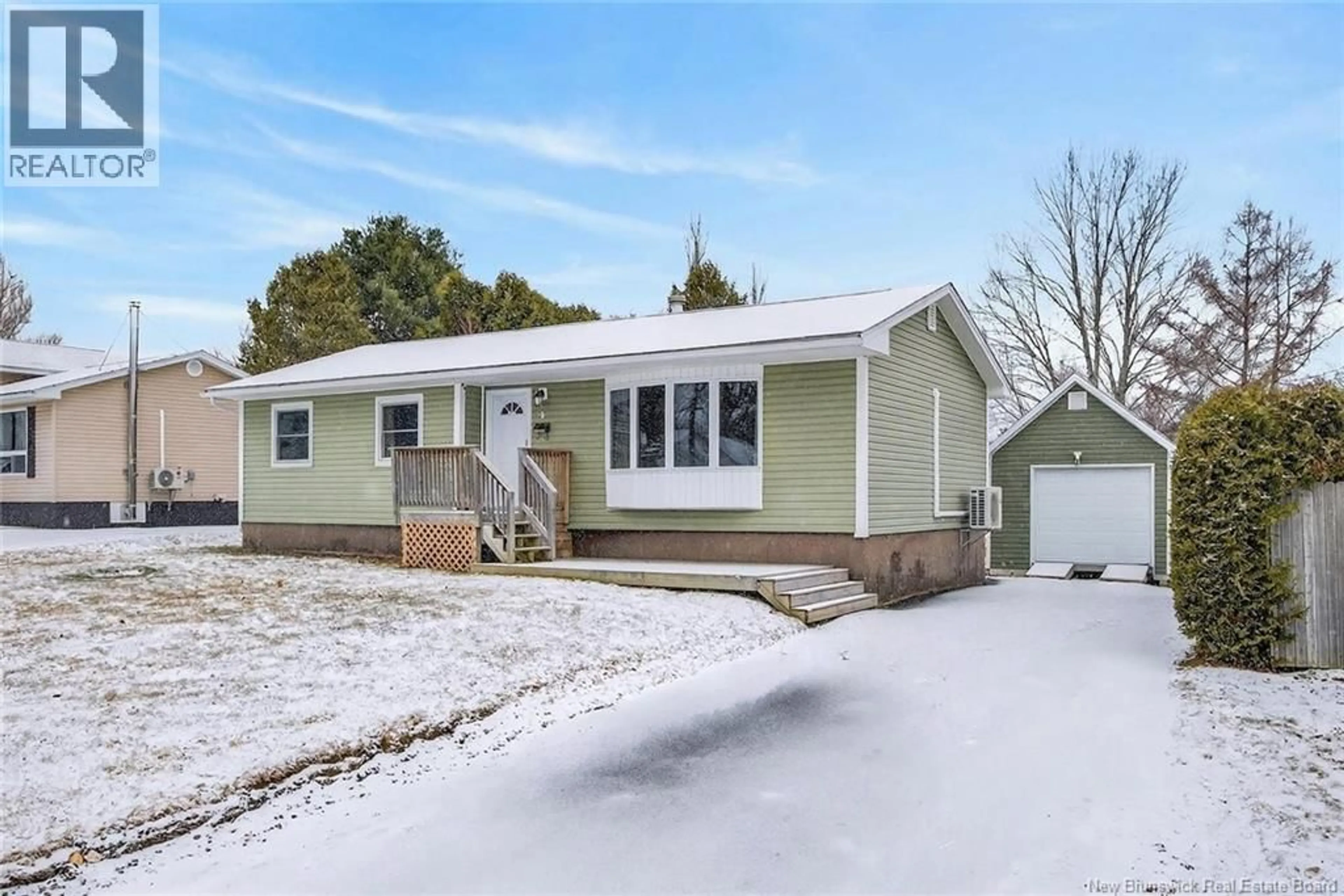 Home with vinyl exterior material, street for 8 FINNAMORE STREET, Oromocto New Brunswick E2V2J5