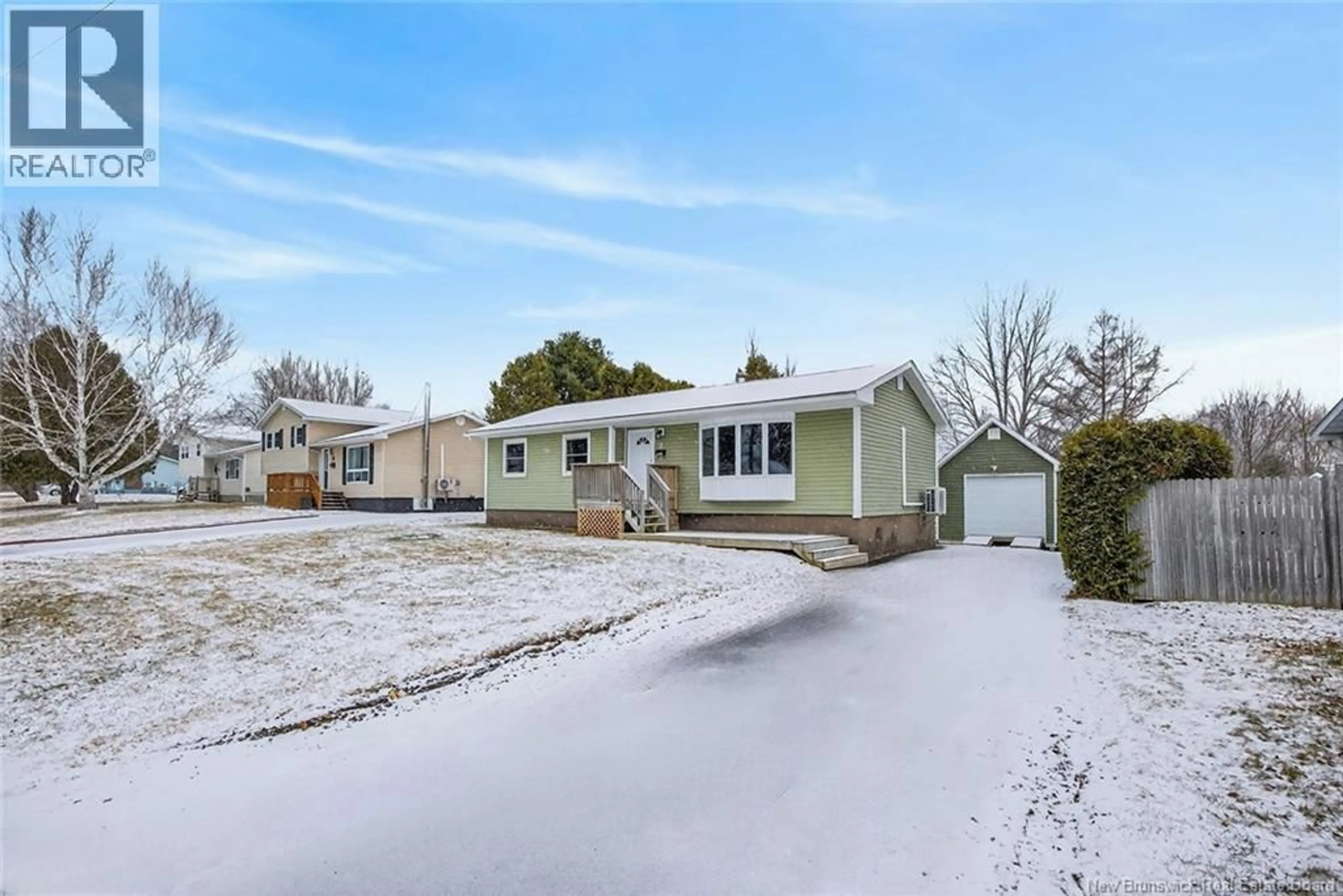 Home with vinyl exterior material, street for 8 FINNAMORE STREET, Oromocto New Brunswick E2V2J5