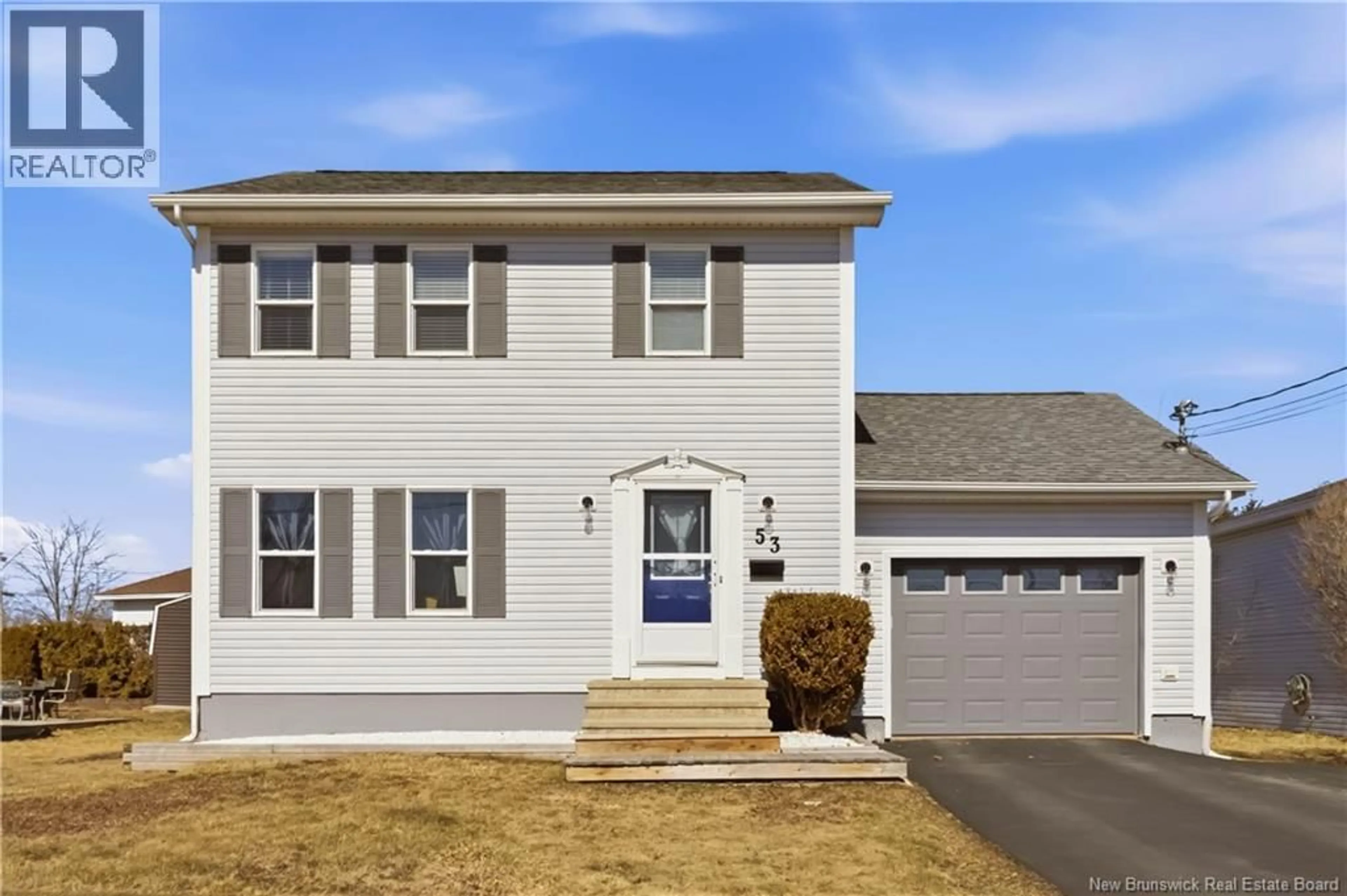 Home with vinyl exterior material, street for 53 BONA VISTA COURT, Moncton New Brunswick E1G2H4