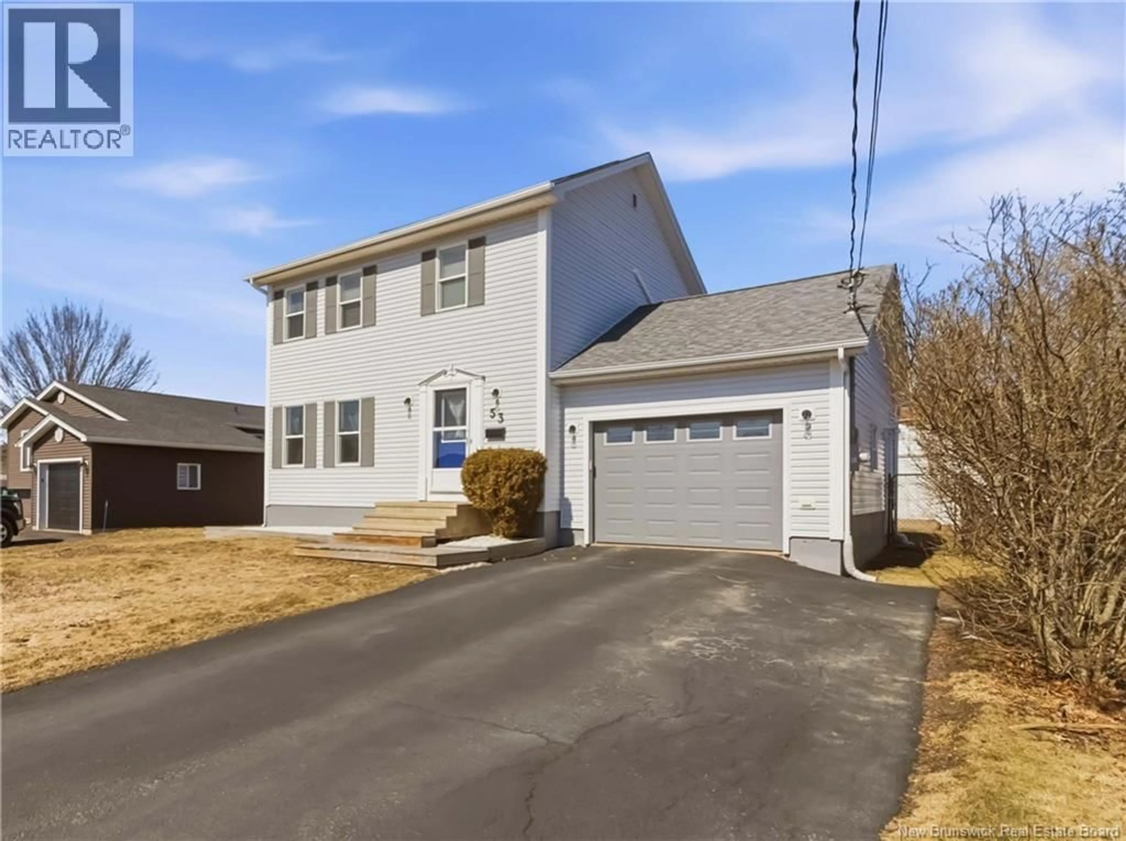 Home with vinyl exterior material, street for 53 BONA VISTA COURT, Moncton New Brunswick E1G2H4