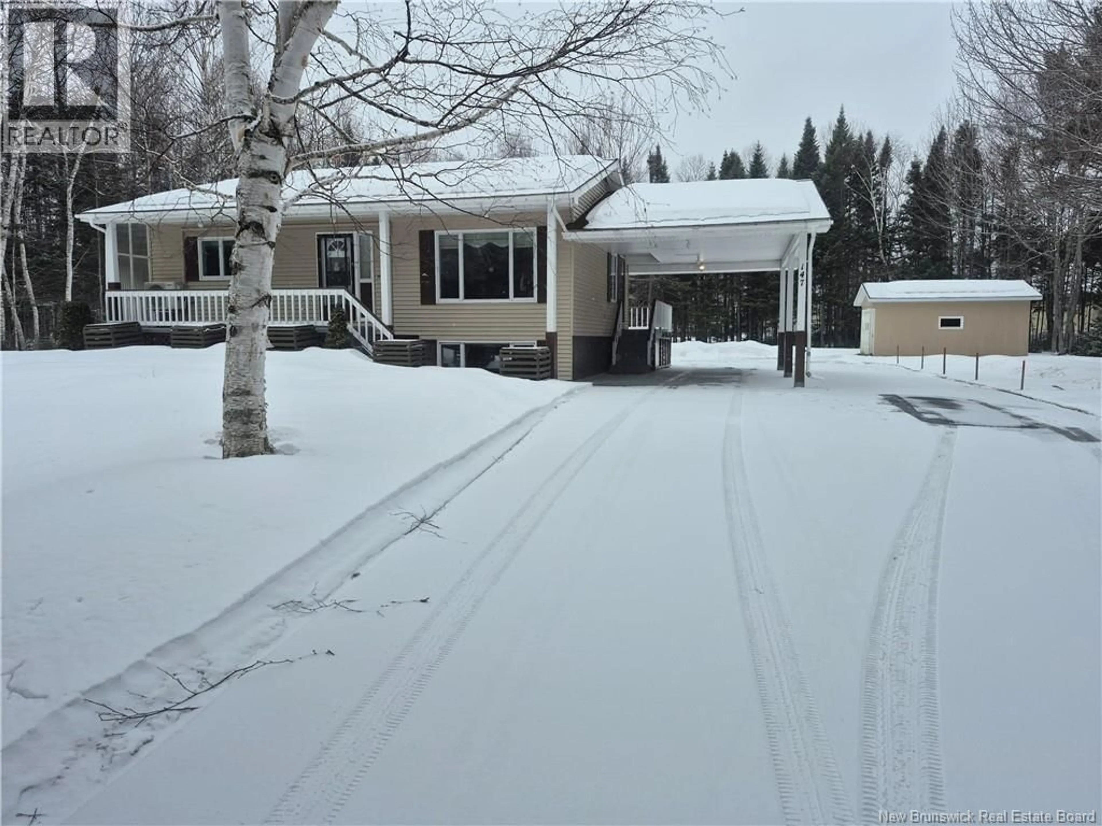 A pic from outside/outdoor area/front of a property/back of a property/a pic from drone, street for 147 SCENIC DRIVE, South Tetagouche New Brunswick E2A4Z2