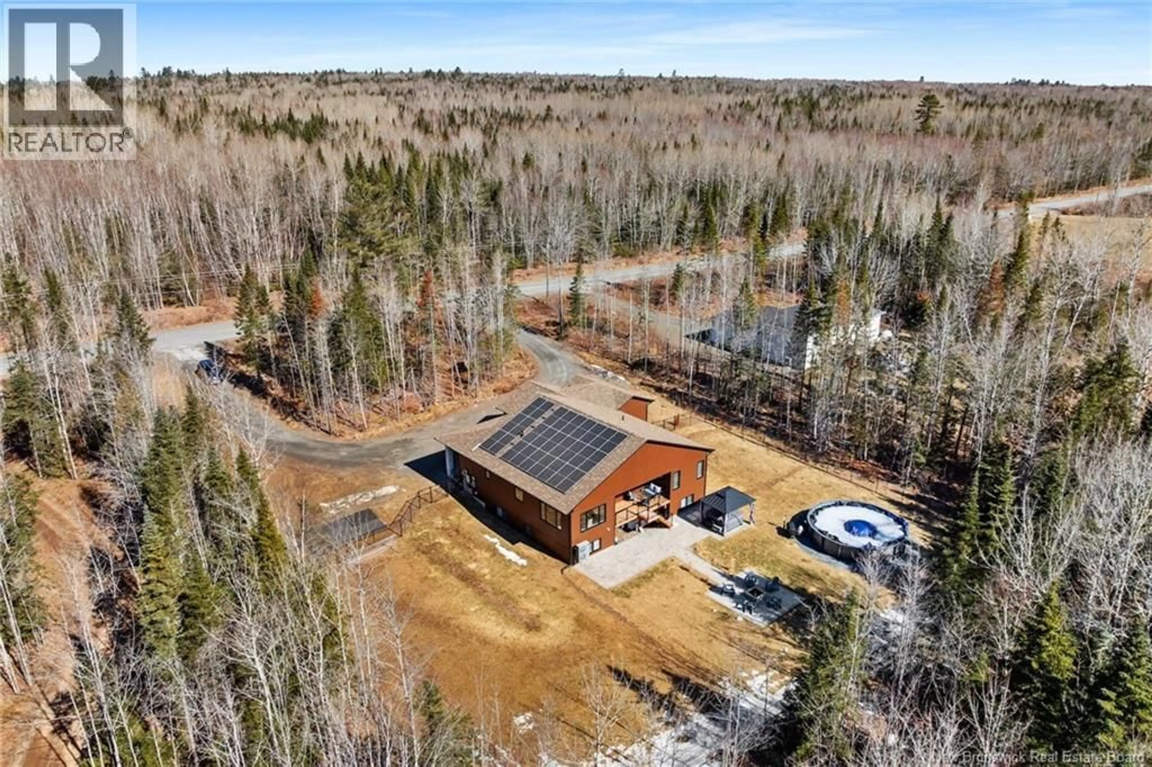 A pic from outside/outdoor area/front of a property/back of a property/a pic from drone, forest/trees view for 1369 ROUTE 655, Rusagonis New Brunswick E3B8Z8