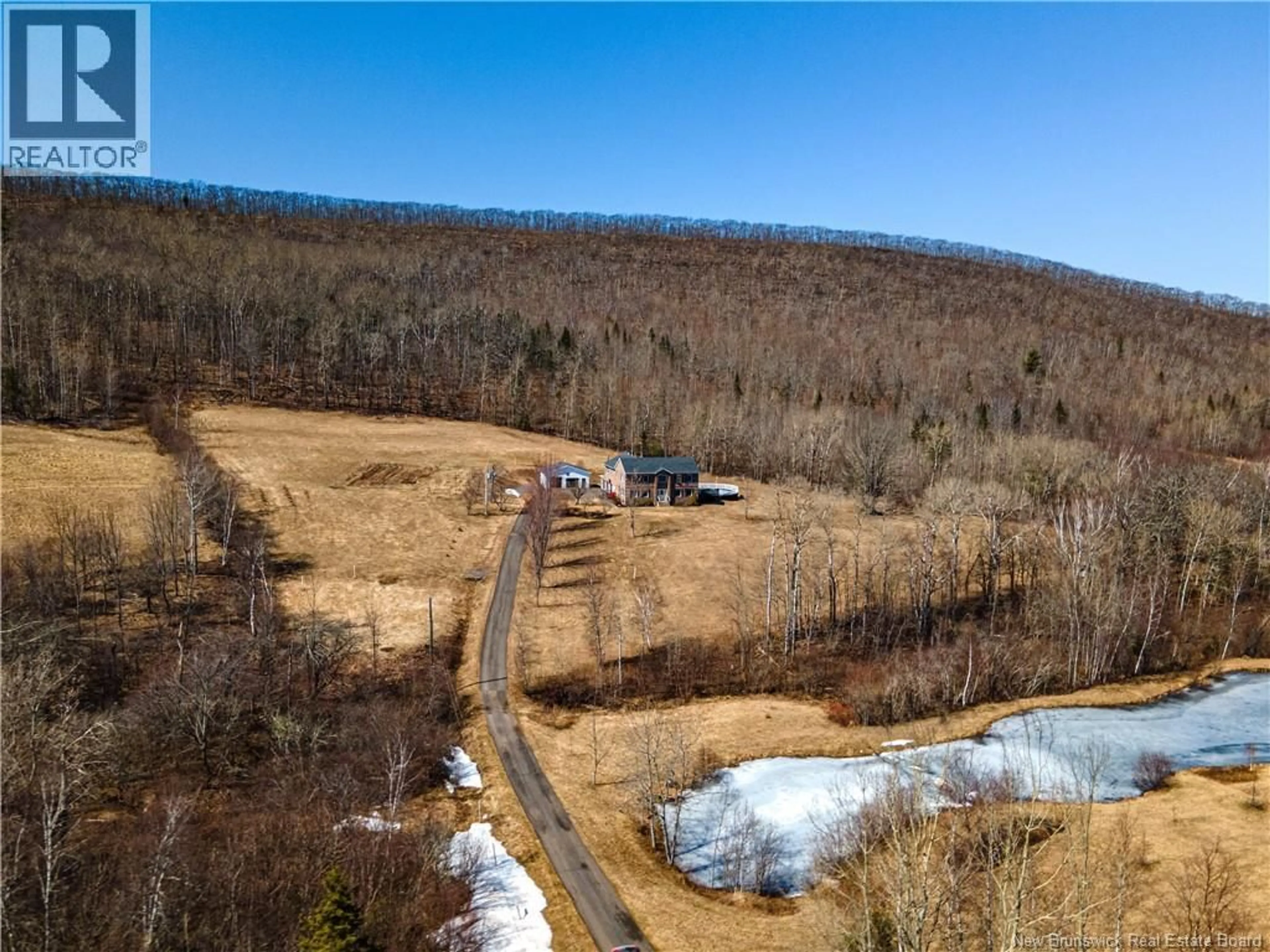 A pic from outside/outdoor area/front of a property/back of a property/a pic from drone, forest/trees view for 435 URNEY ROAD, Waterford New Brunswick E4E5A5