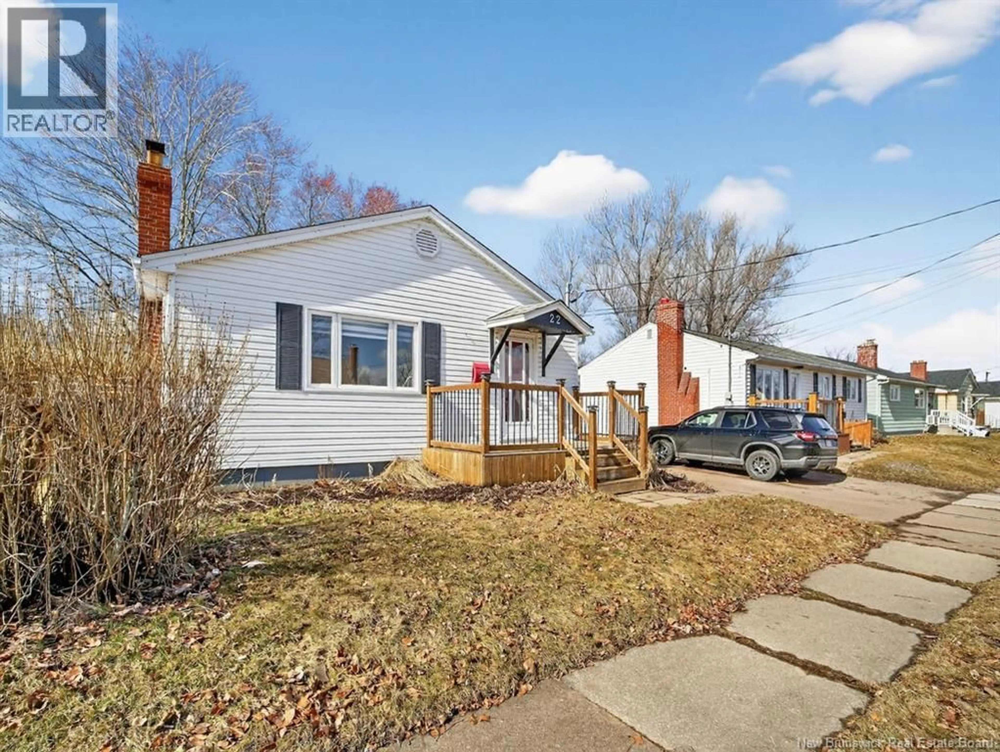 Home with vinyl exterior material, street for 22 MITCHNER AVENUE, Moncton New Brunswick E1C7N6
