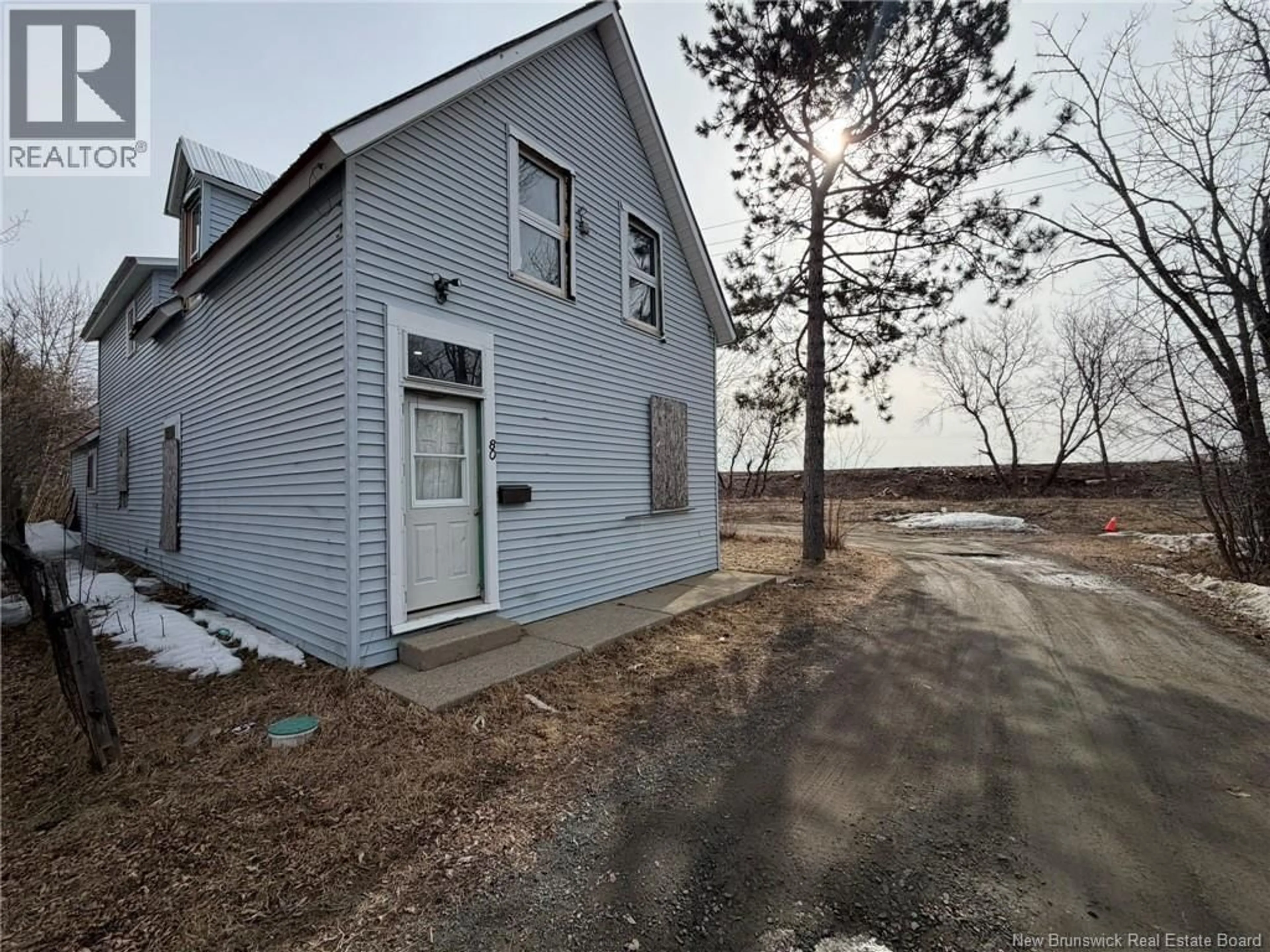 A pic from outside/outdoor area/front of a property/back of a property/a pic from drone, street for 80 DAVIDSON LANE, Miramichi New Brunswick E1V2X1