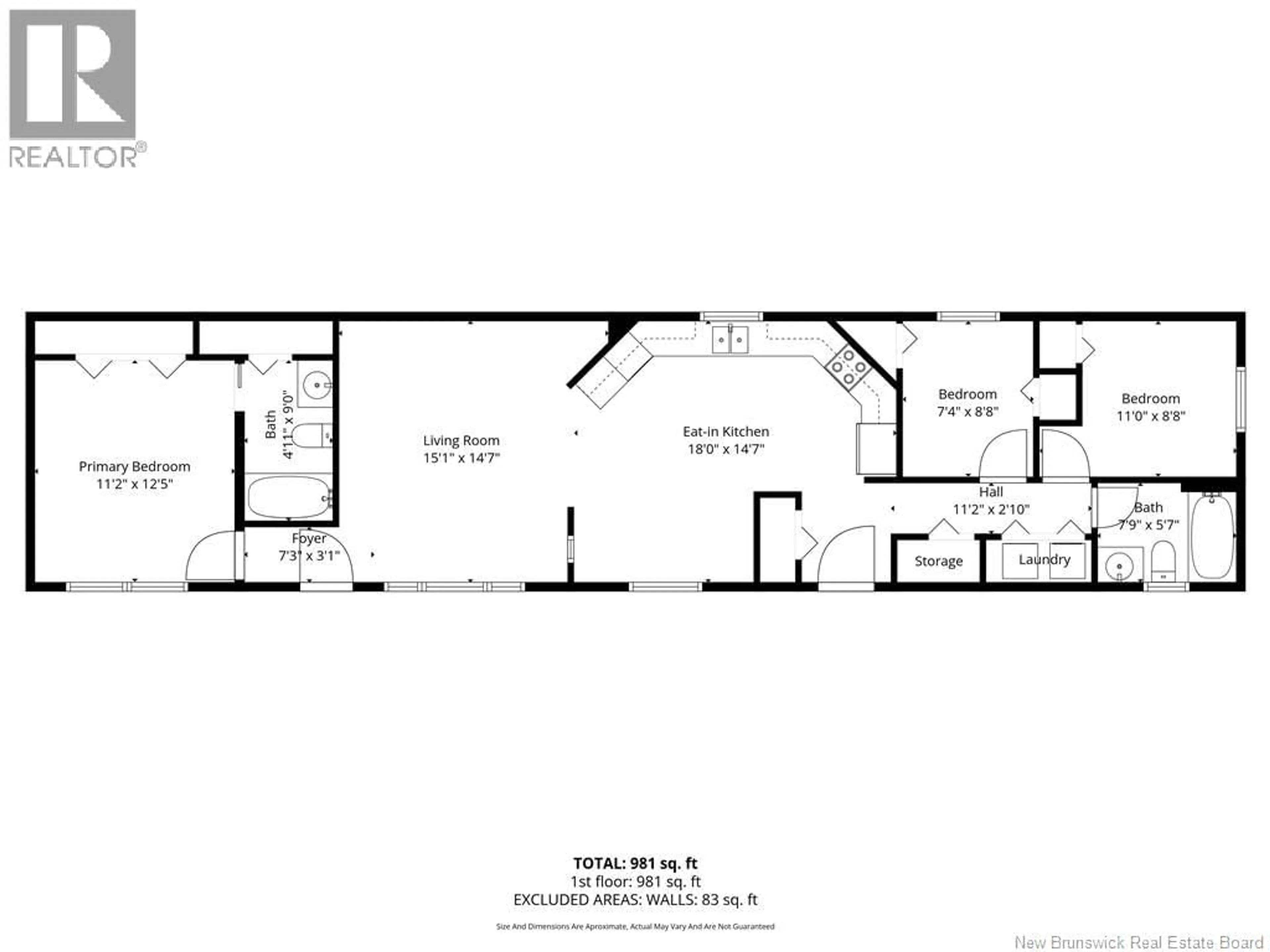 Floor plan for 73 ANDRE, Dieppe New Brunswick E1A7C4