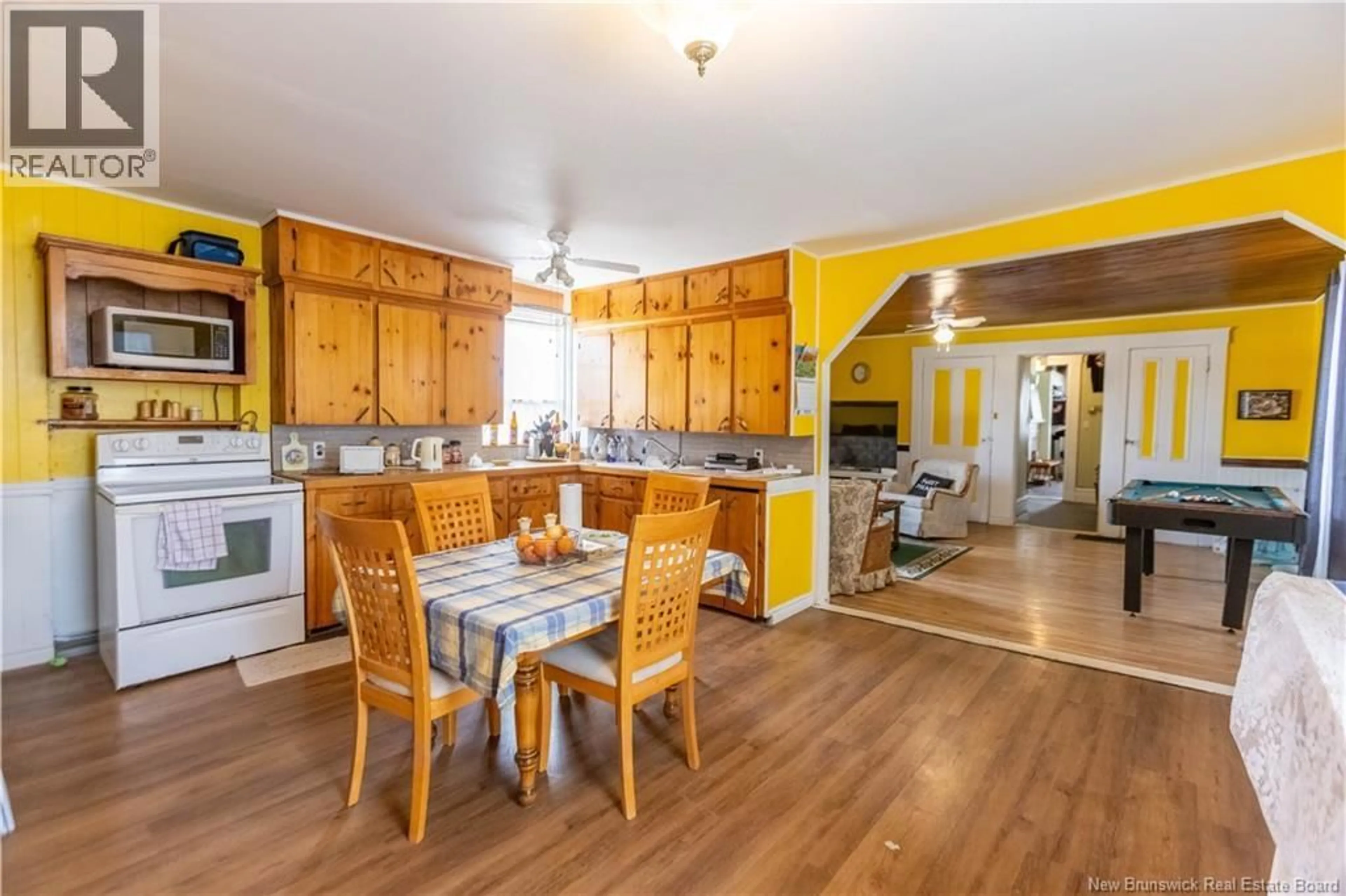 Open concept kitchen, wood/laminate floor for 4602 ROUTE 106, Dorchester New Brunswick E4K3G6