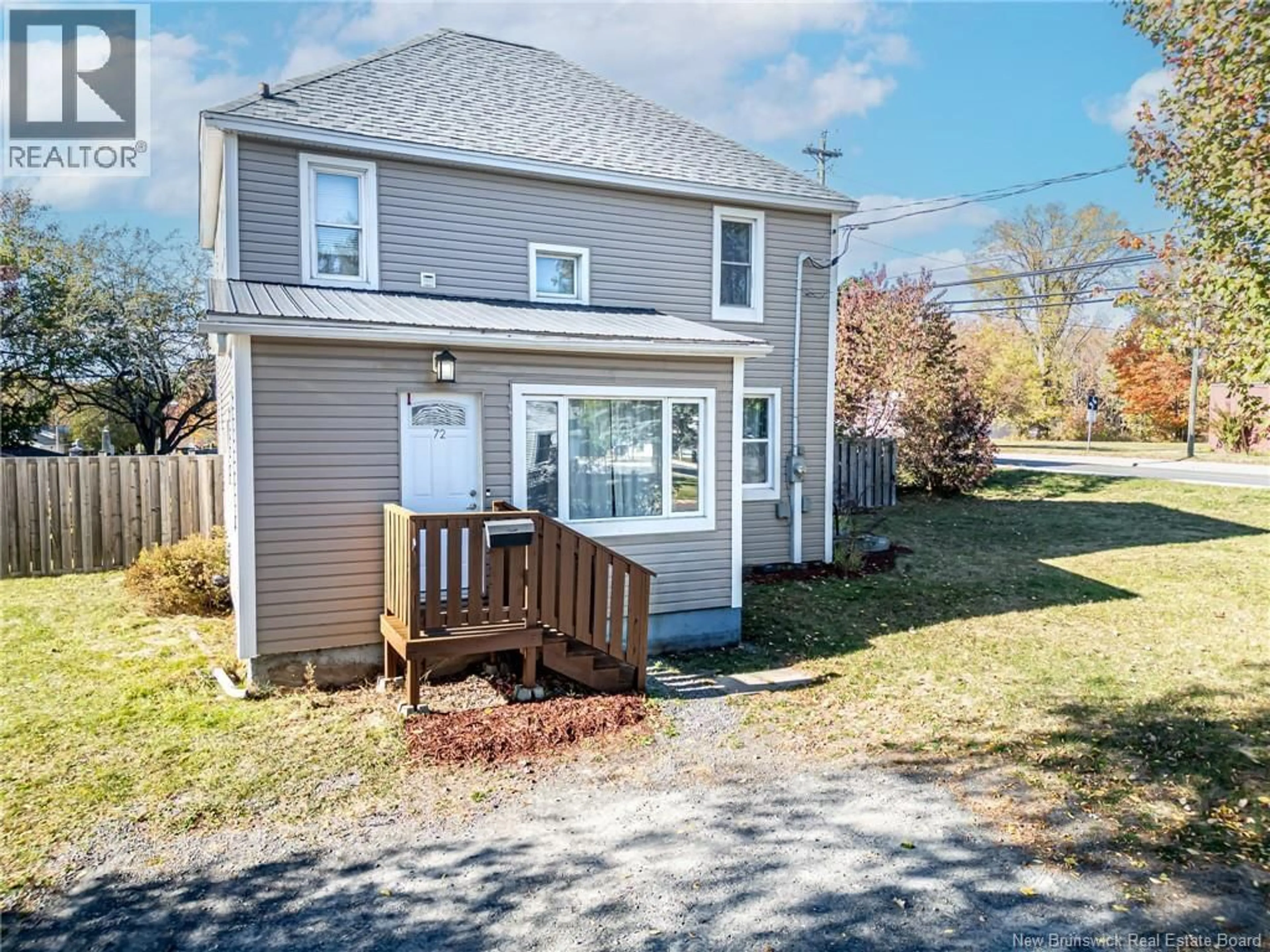 Home with vinyl exterior material, street for 72 MAIN STREET, Fredericton New Brunswick E3A1C3