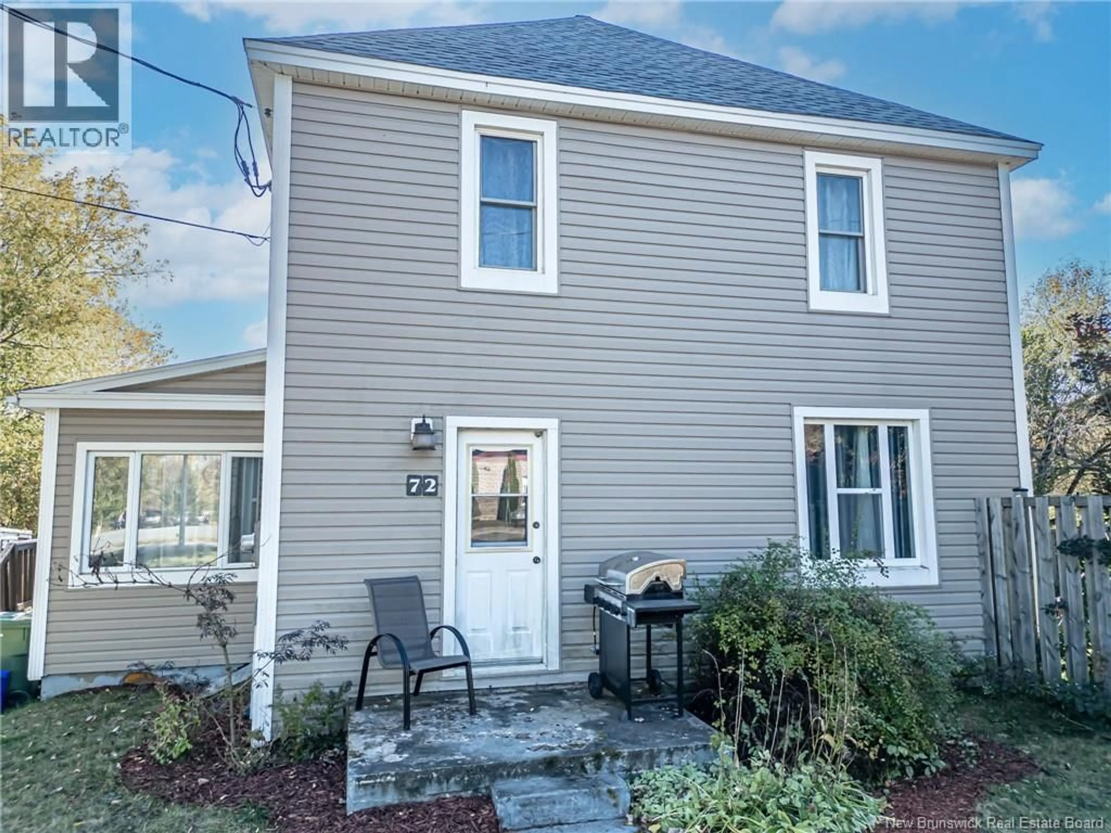 Home with vinyl exterior material, street for 72 MAIN STREET, Fredericton New Brunswick E3A1C3