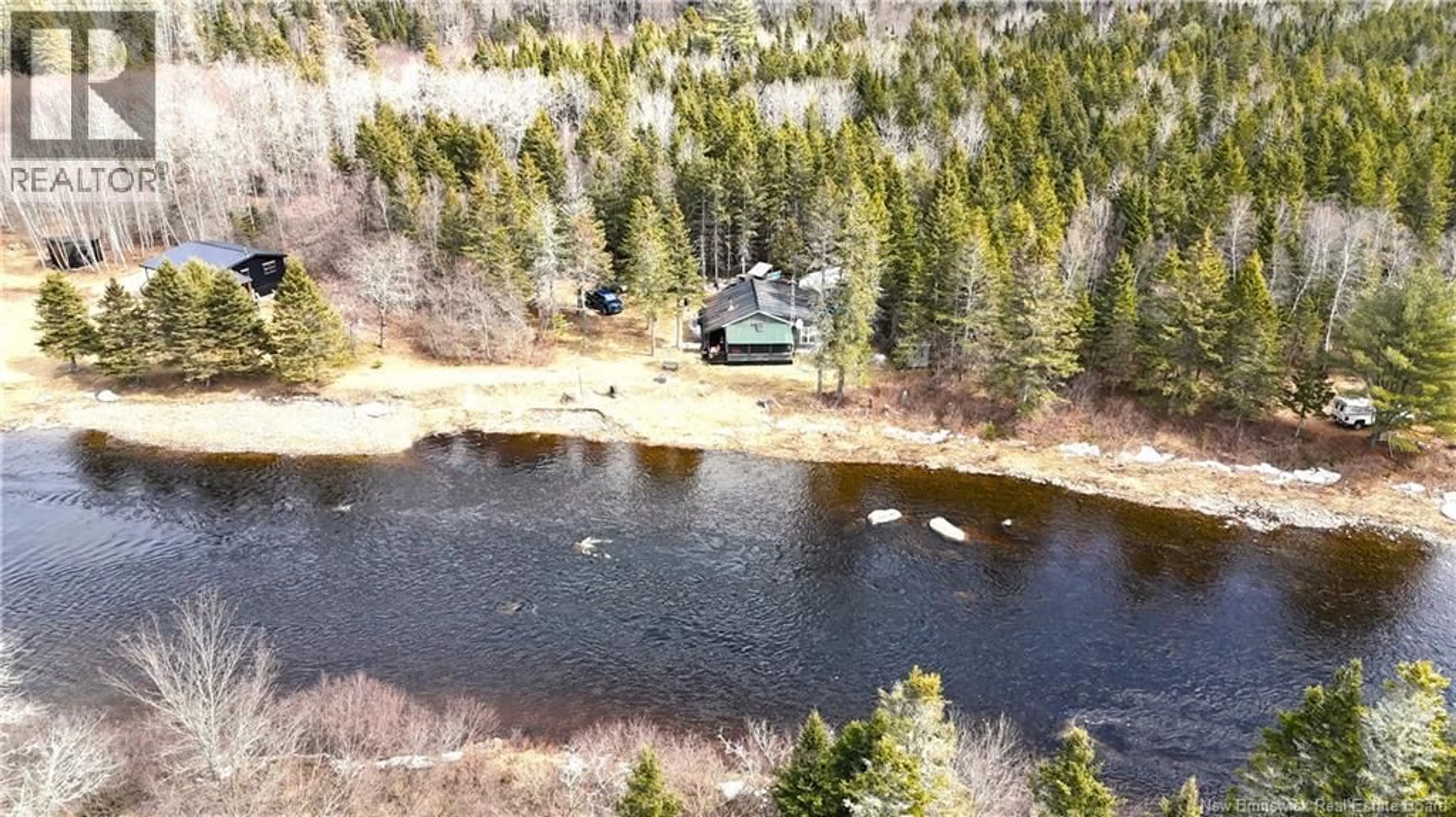 A pic from outside/outdoor area/front of a property/back of a property/a pic from drone, water/lake/river/ocean view for 58 DUFOUR ROAD, Piskahegan New Brunswick E5A2X6