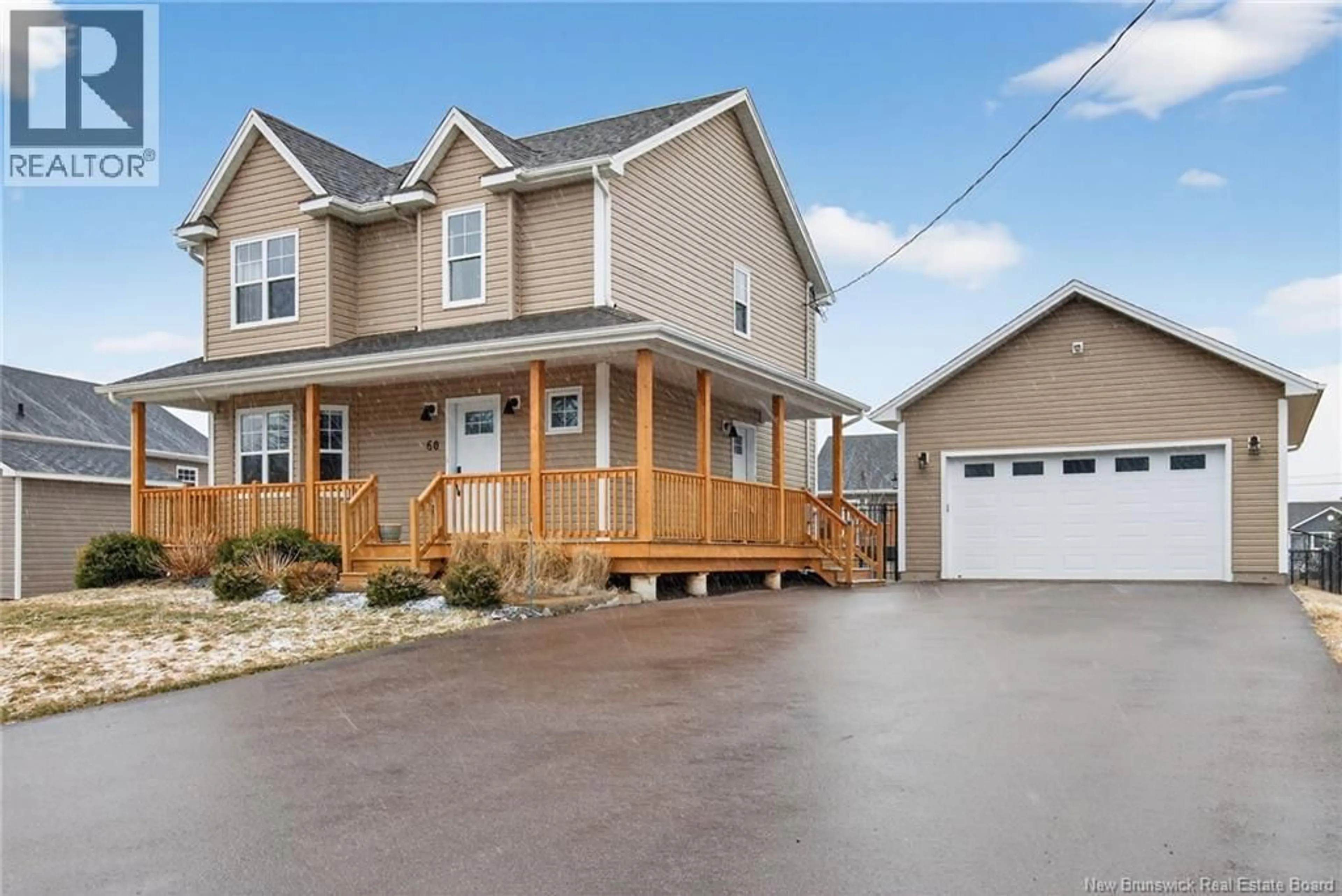 Home with vinyl exterior material, street for 60 CROWBUSH CRESCENT, Moncton New Brunswick E1G0G9