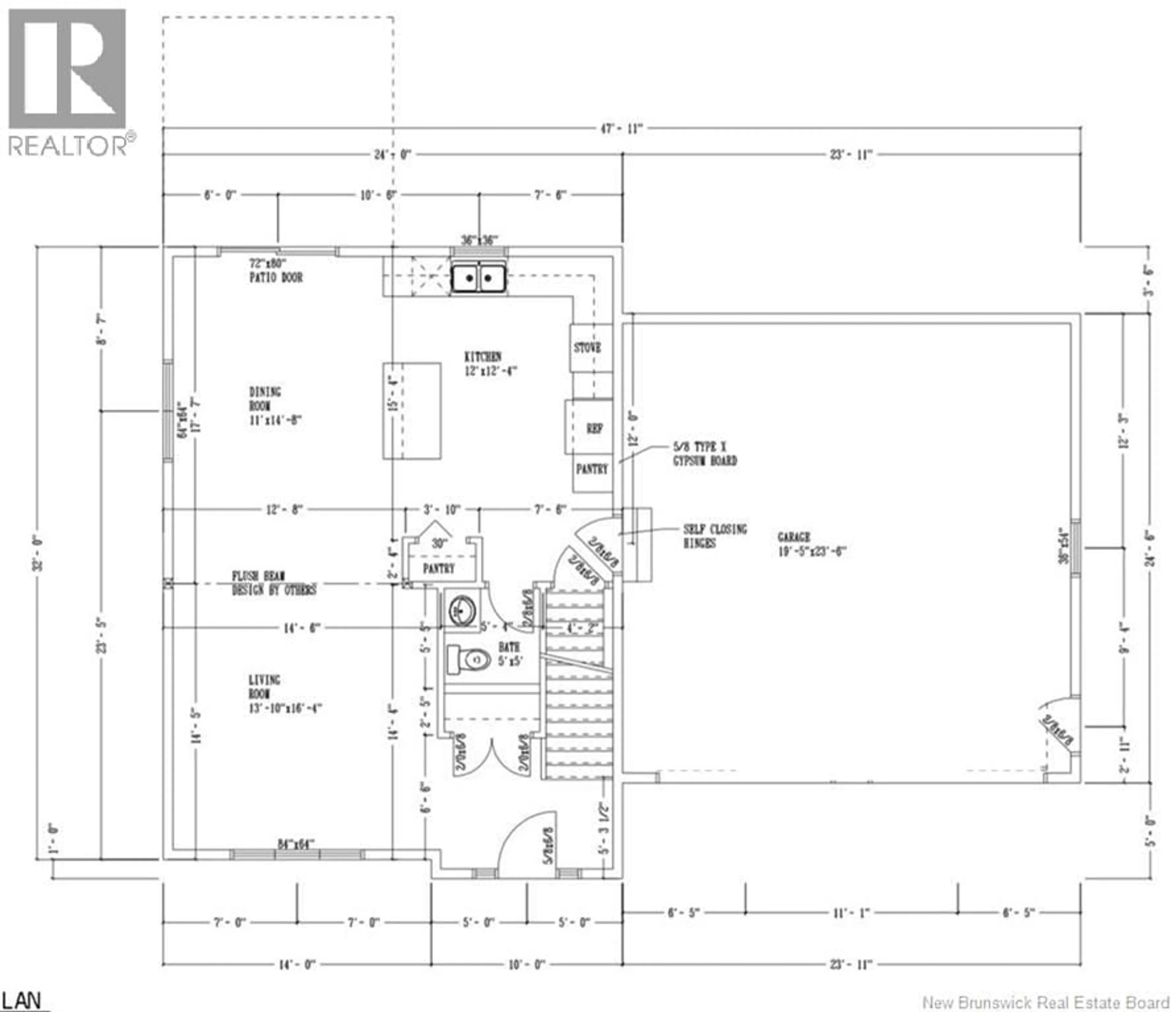 Floor plan for Lot - 21-5 ROUTE 945, Haute-Aboujagane New Brunswick E4P5T5