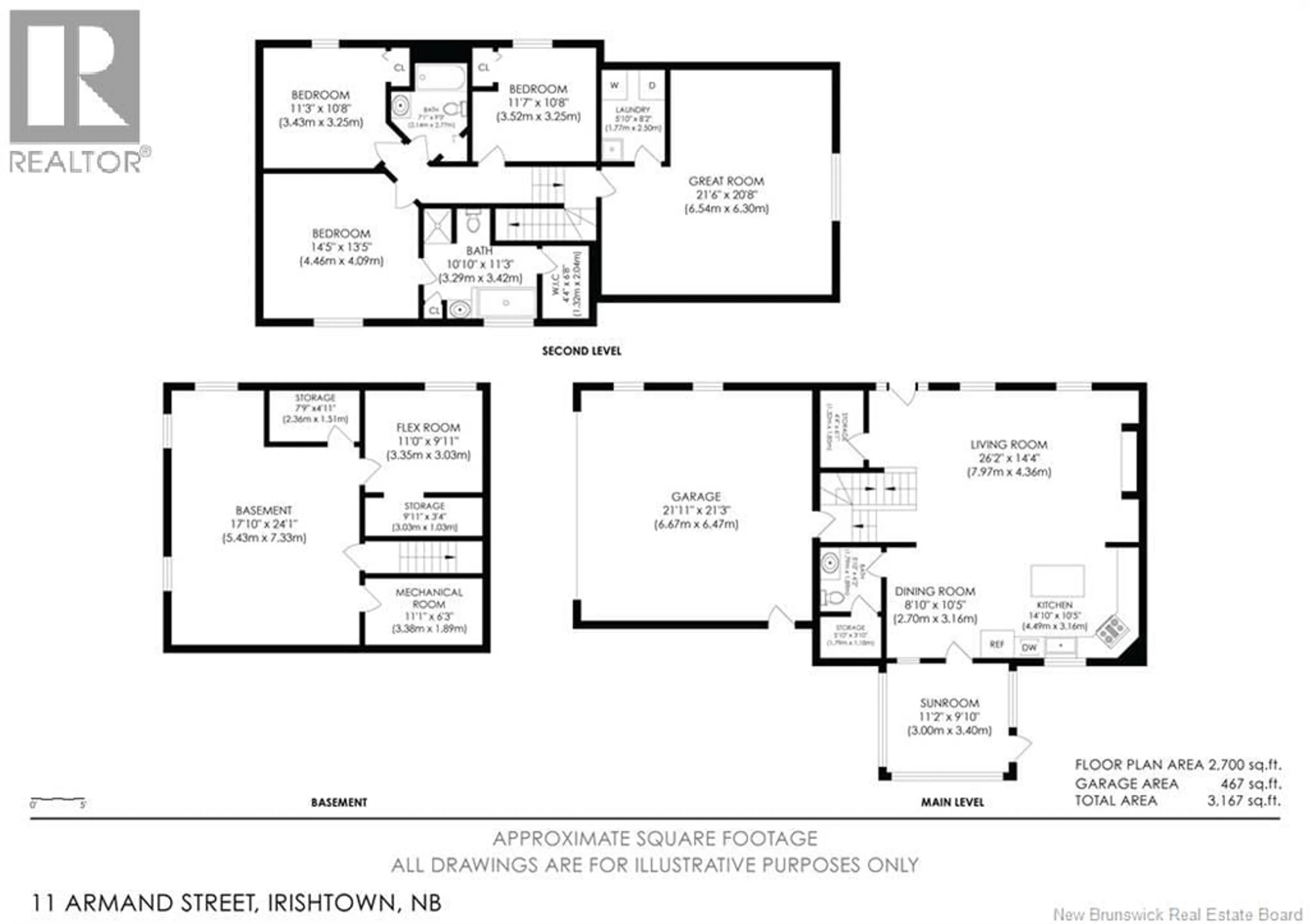 Floor plan for 11 ARMAND STREET, Irishtown New Brunswick E1H0C6