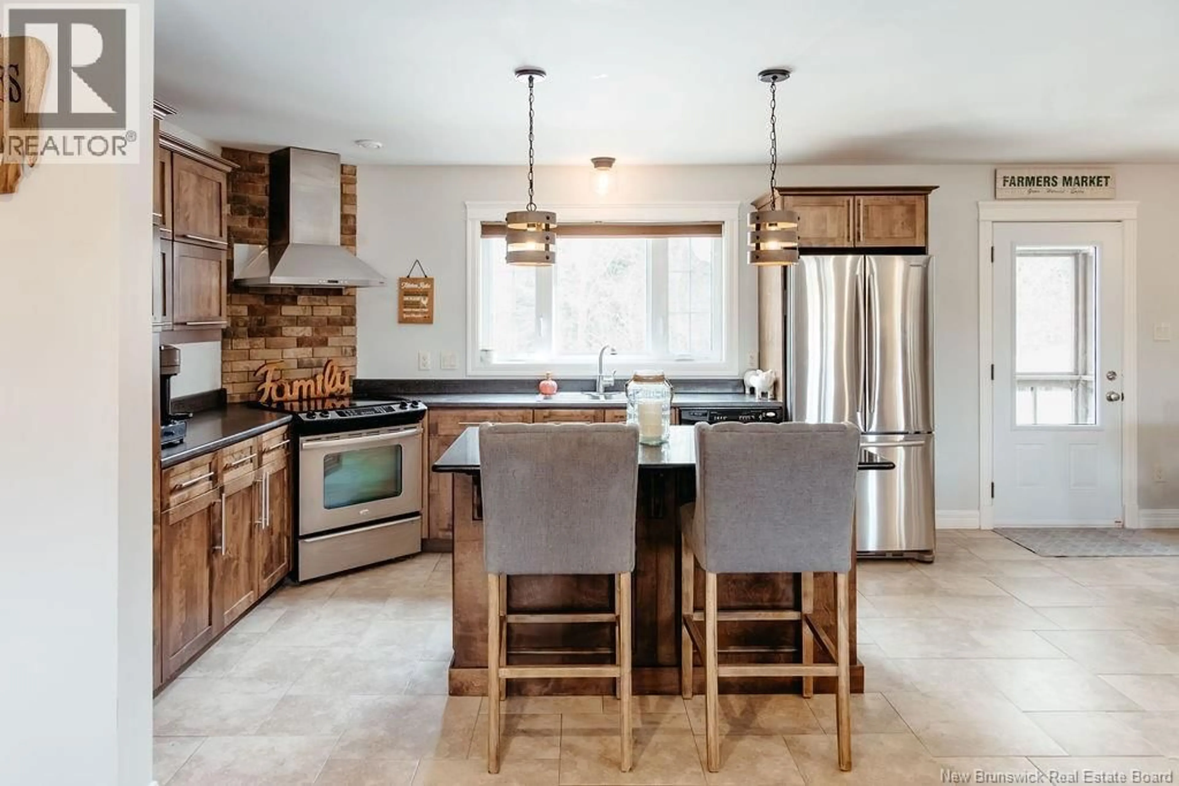 Open concept kitchen, ceramic/tile floor for 11 ARMAND STREET, Irishtown New Brunswick E1H0C6