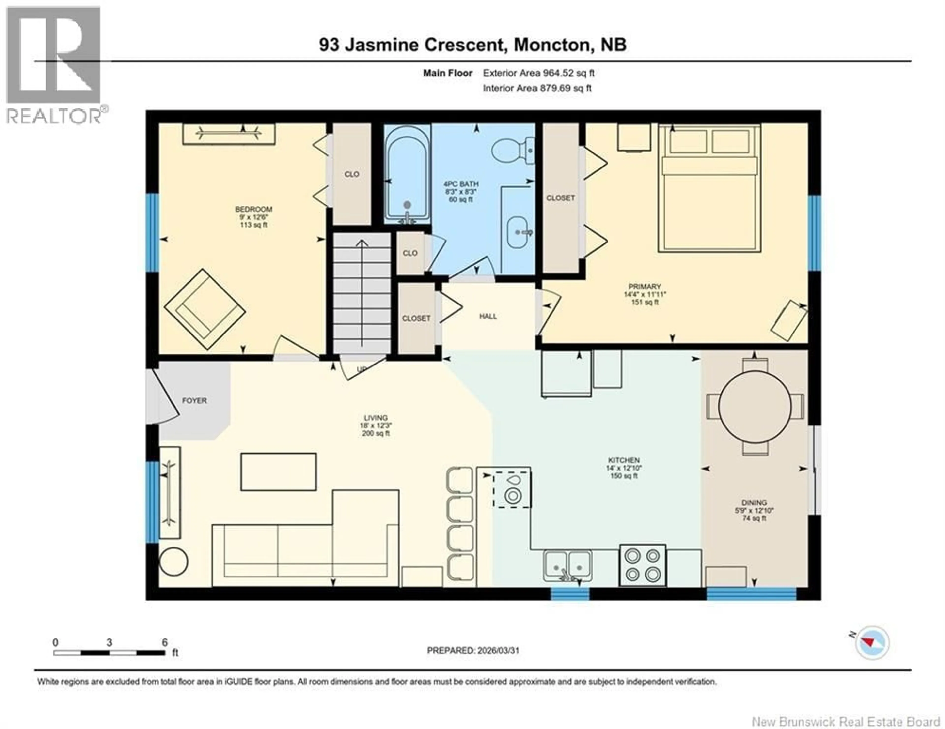 Floor plan for 93 JASMINE CRESCENT, Moncton New Brunswick E1A9A5