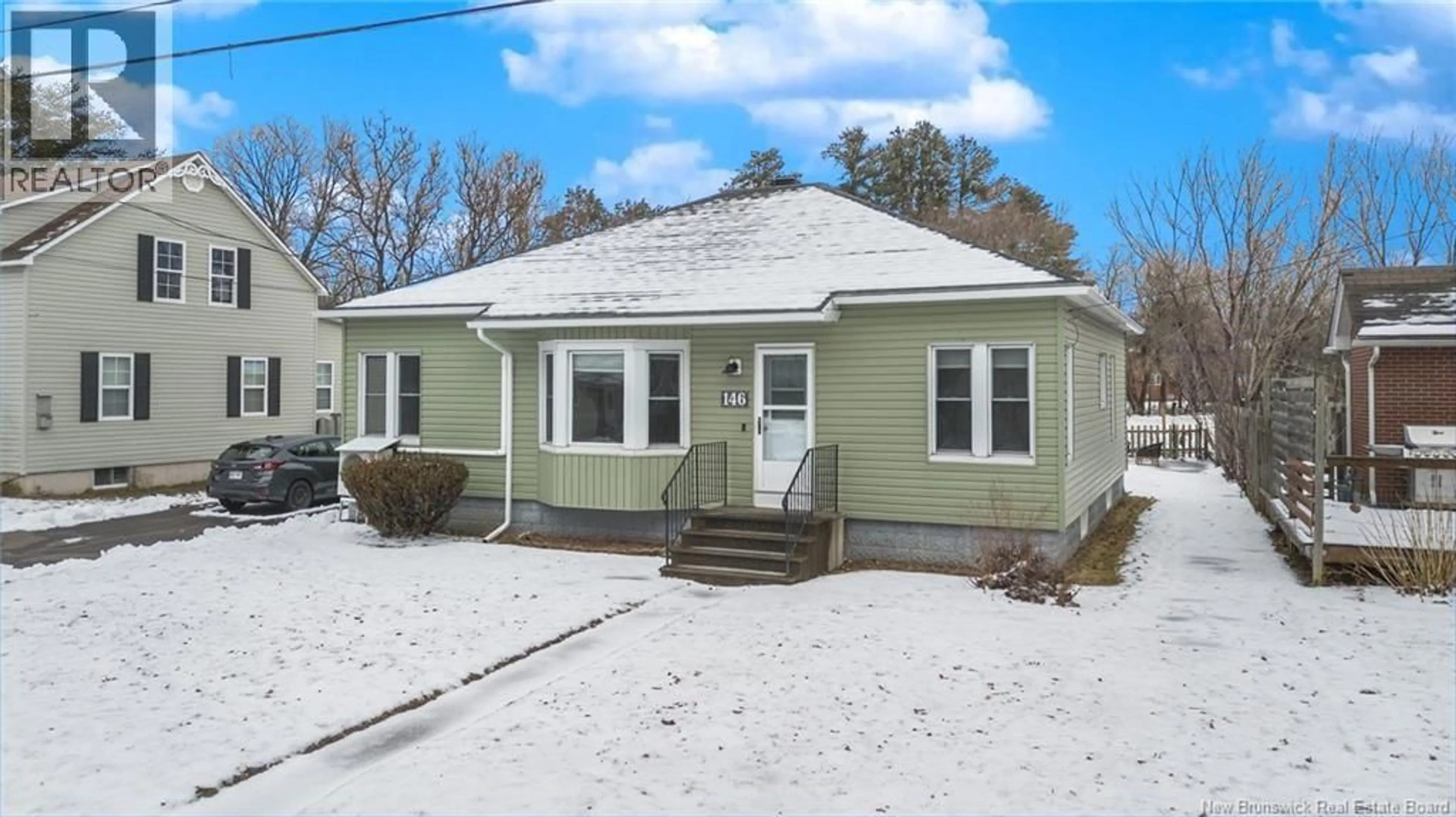 Home with vinyl exterior material, street for 146 RYAN COURT, Fredericton New Brunswick E3A2Y8