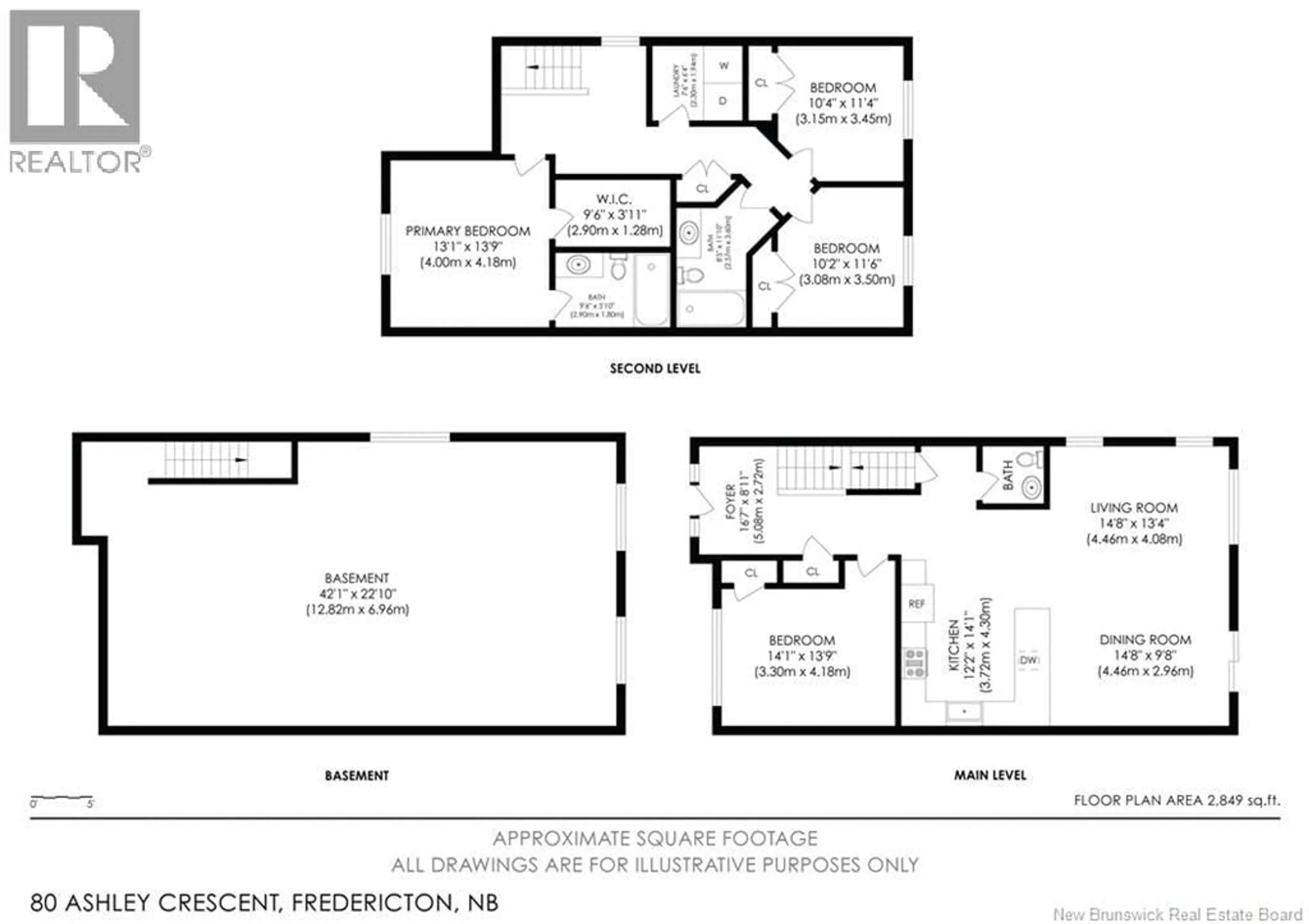 Floor plan for 80 ASHLEY CRESCENT, Fredericton New Brunswick E3A9J2