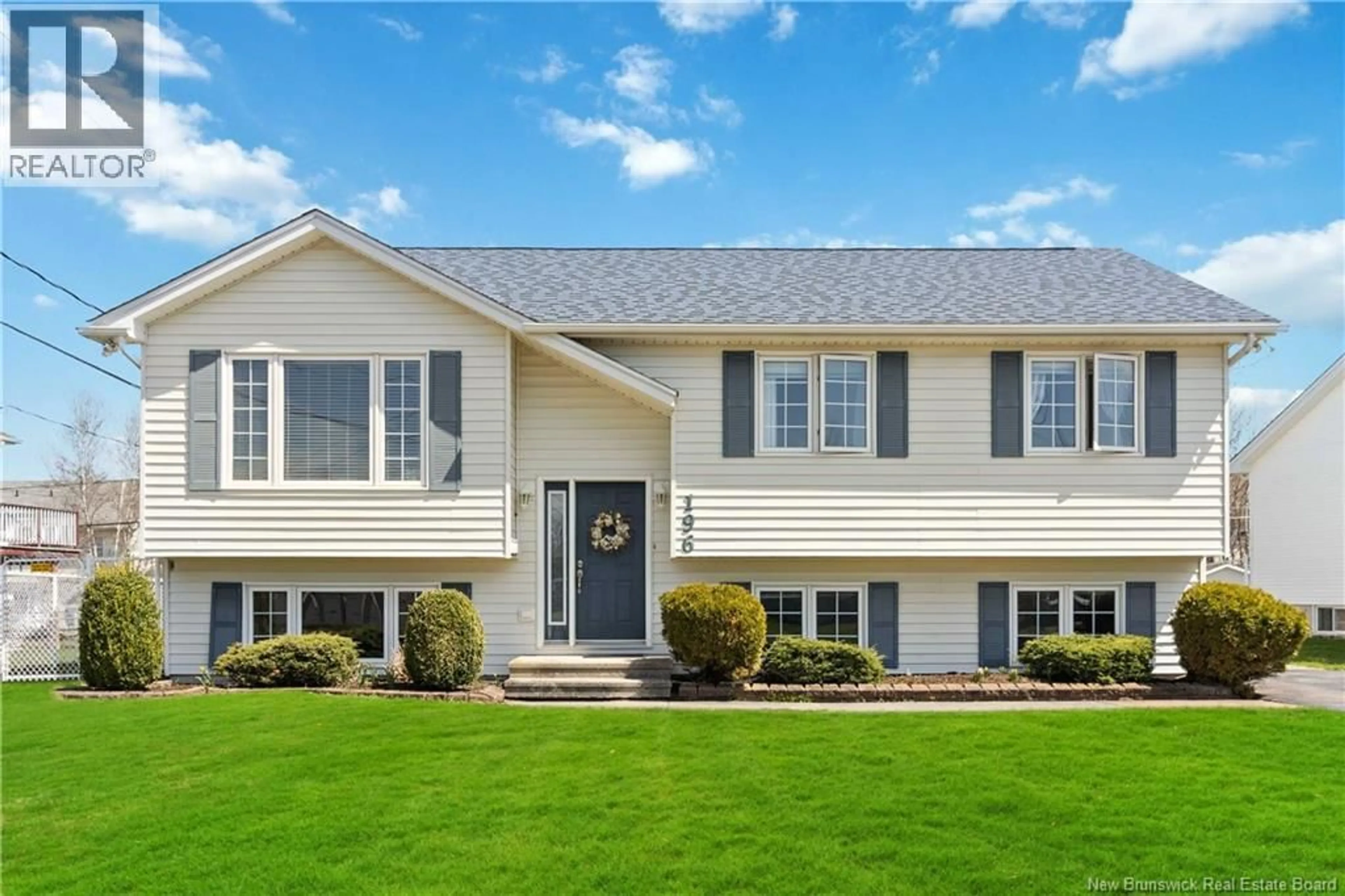 Home with vinyl exterior material, street for 196 SUNSHINE DRIVE, Moncton New Brunswick E1G2E1