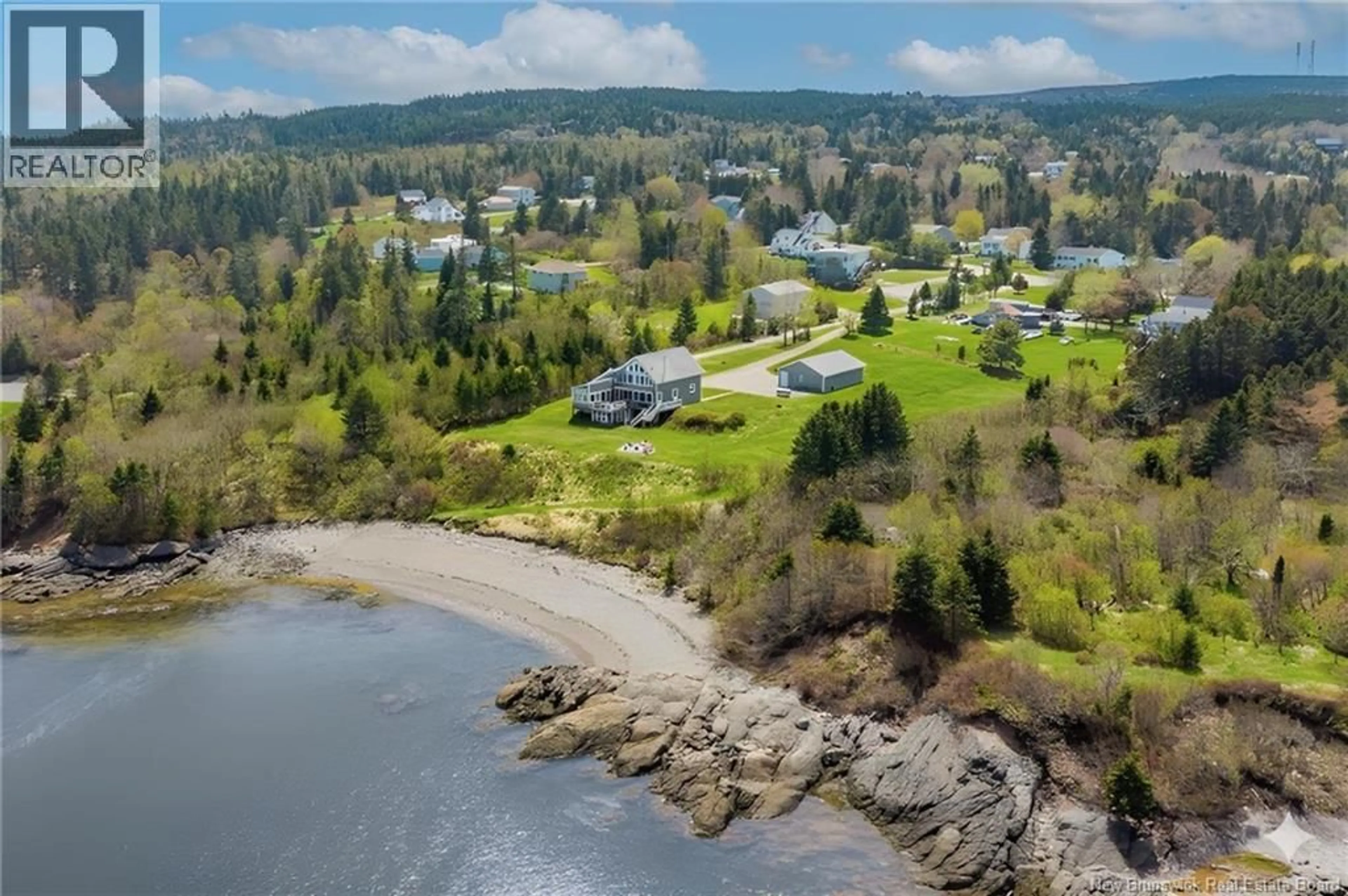 A pic from outside/outdoor area/front of a property/back of a property/a pic from drone, water/lake/river/ocean view for 396 POINT ROAD, Saint John New Brunswick E2M7J9