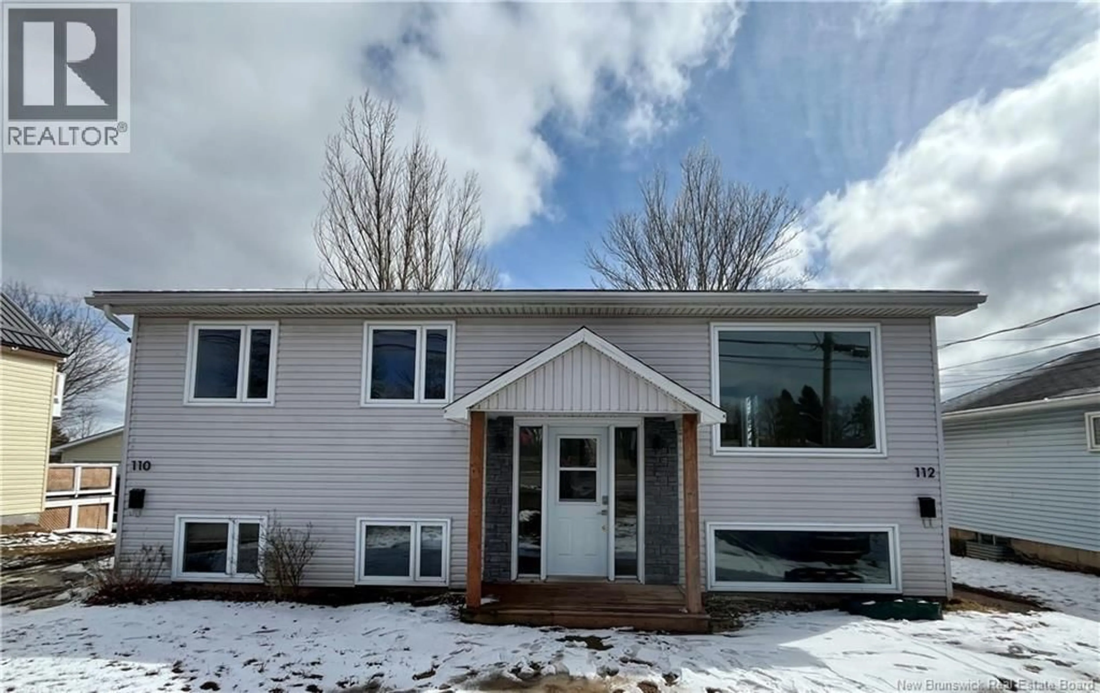 Home with vinyl exterior material, street for 110-112 HIGHLANDVIEW ROAD, Moncton New Brunswick E1A2K8