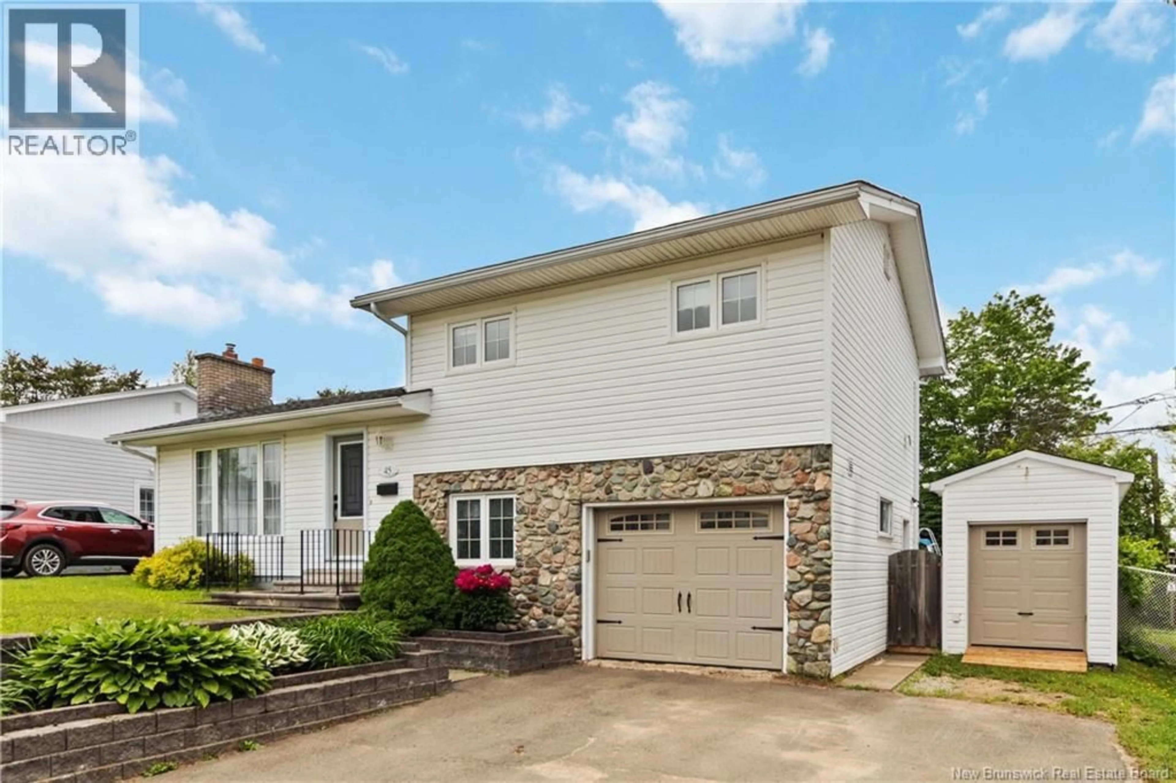 Home with vinyl exterior material, street for 45 BOLTON STREET, Moncton New Brunswick E1E2H5