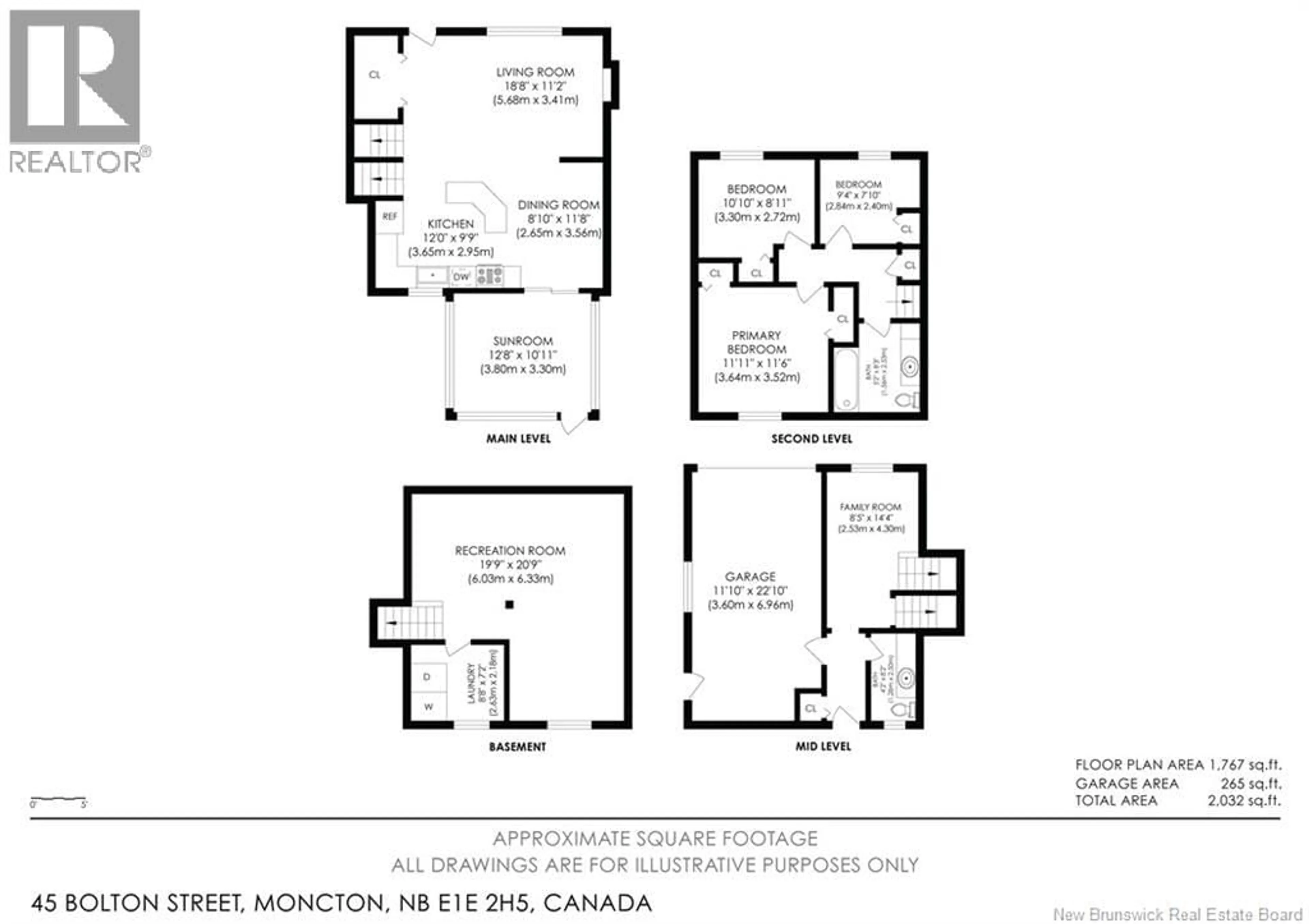 Floor plan for 45 BOLTON STREET, Moncton New Brunswick E1E2H5