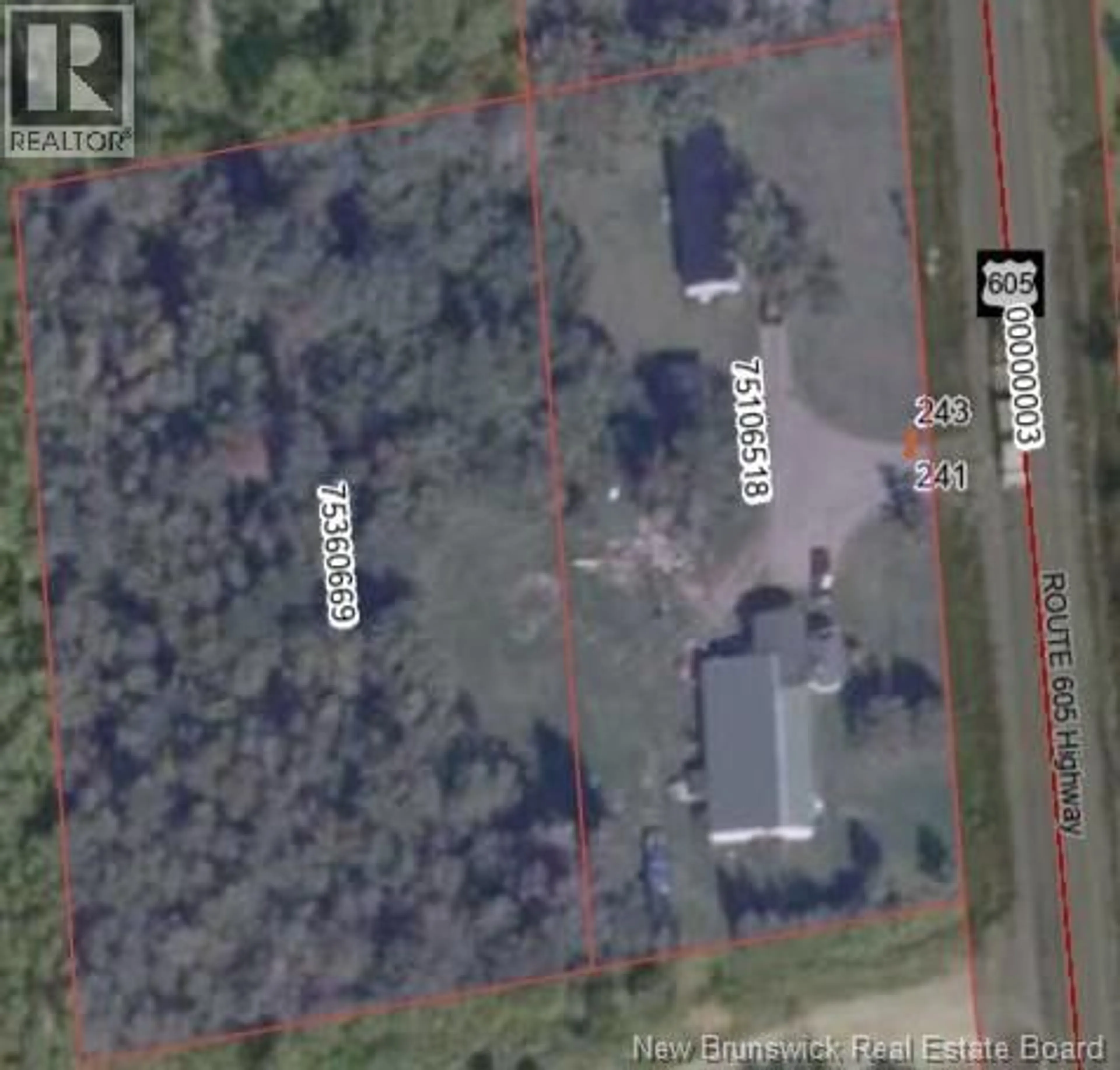 A pic from outside/outdoor area/front of a property/back of a property/a pic from drone, street for 241 + 243 ROUTE 605, Temperance Vale New Brunswick E6G2C1